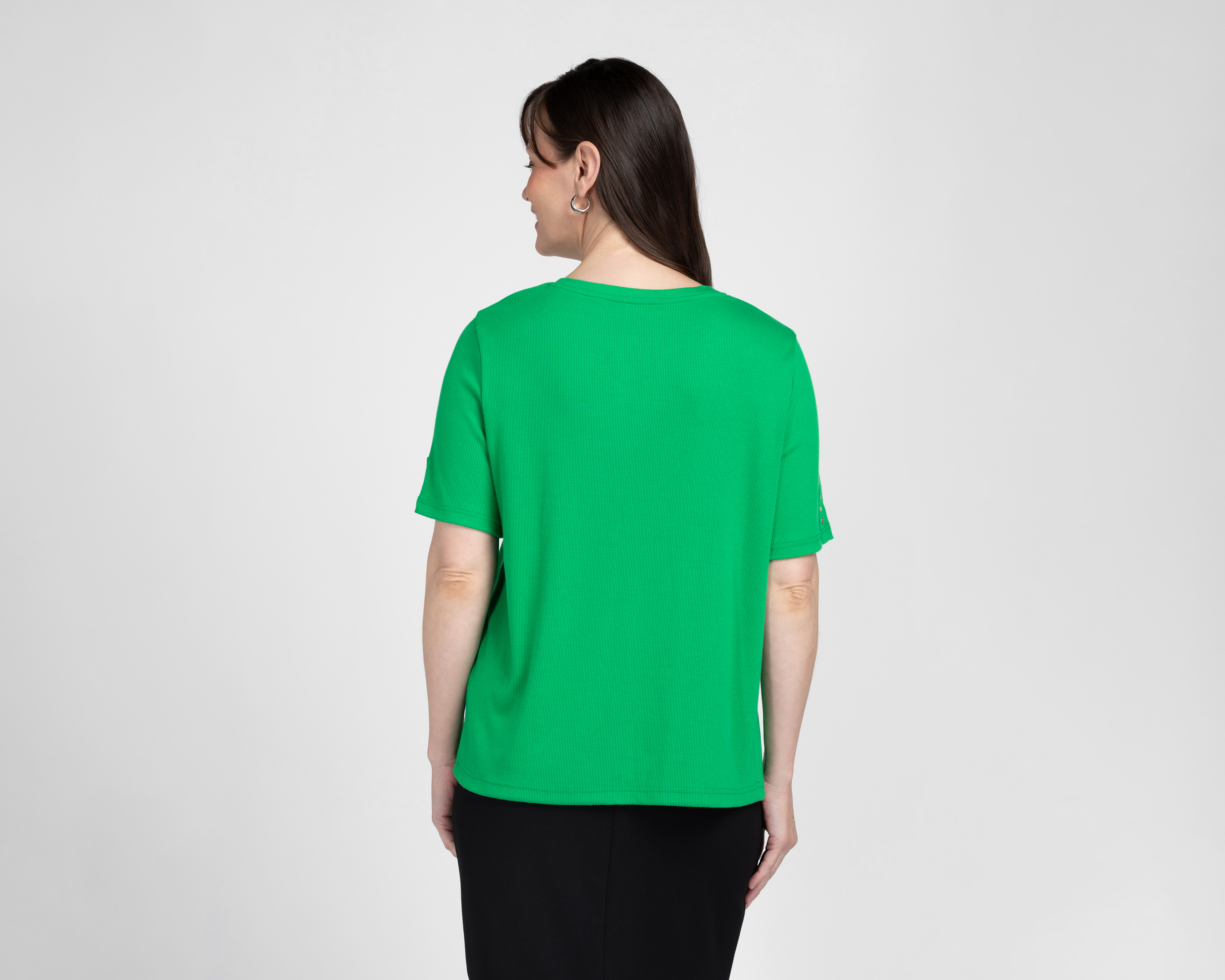 Foto 4 pulgar | Foto 3 | Blusa Lady Sun Manga Corta Verde para Mujer