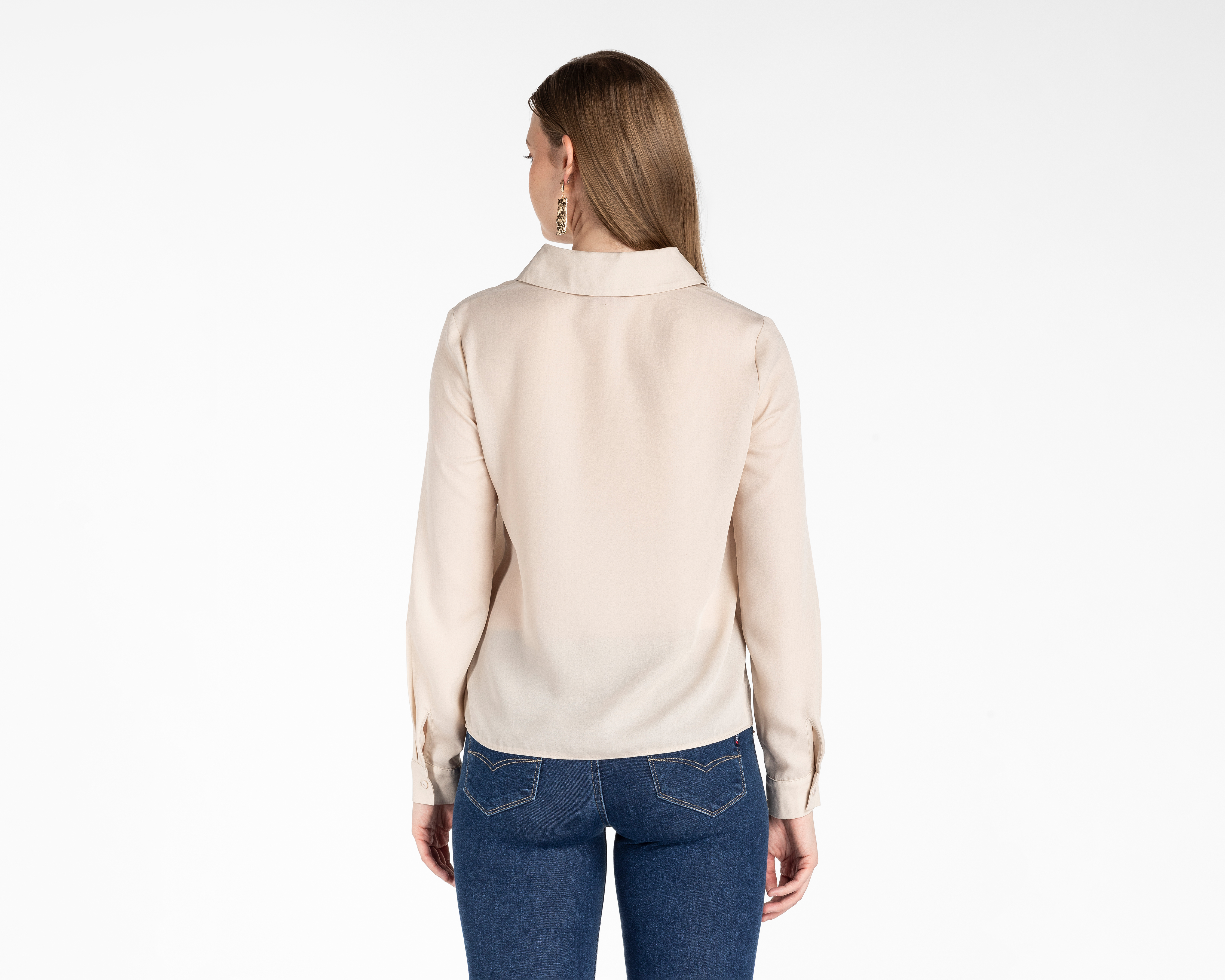 Foto 4 pulgar | Foto 3 | Blusa Sahara Manga Larga para Mujer