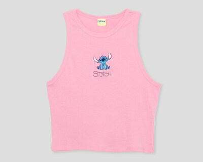 Foto 1 | Foto 1 | Crop Top Rosa Disney Stitch para Mujer