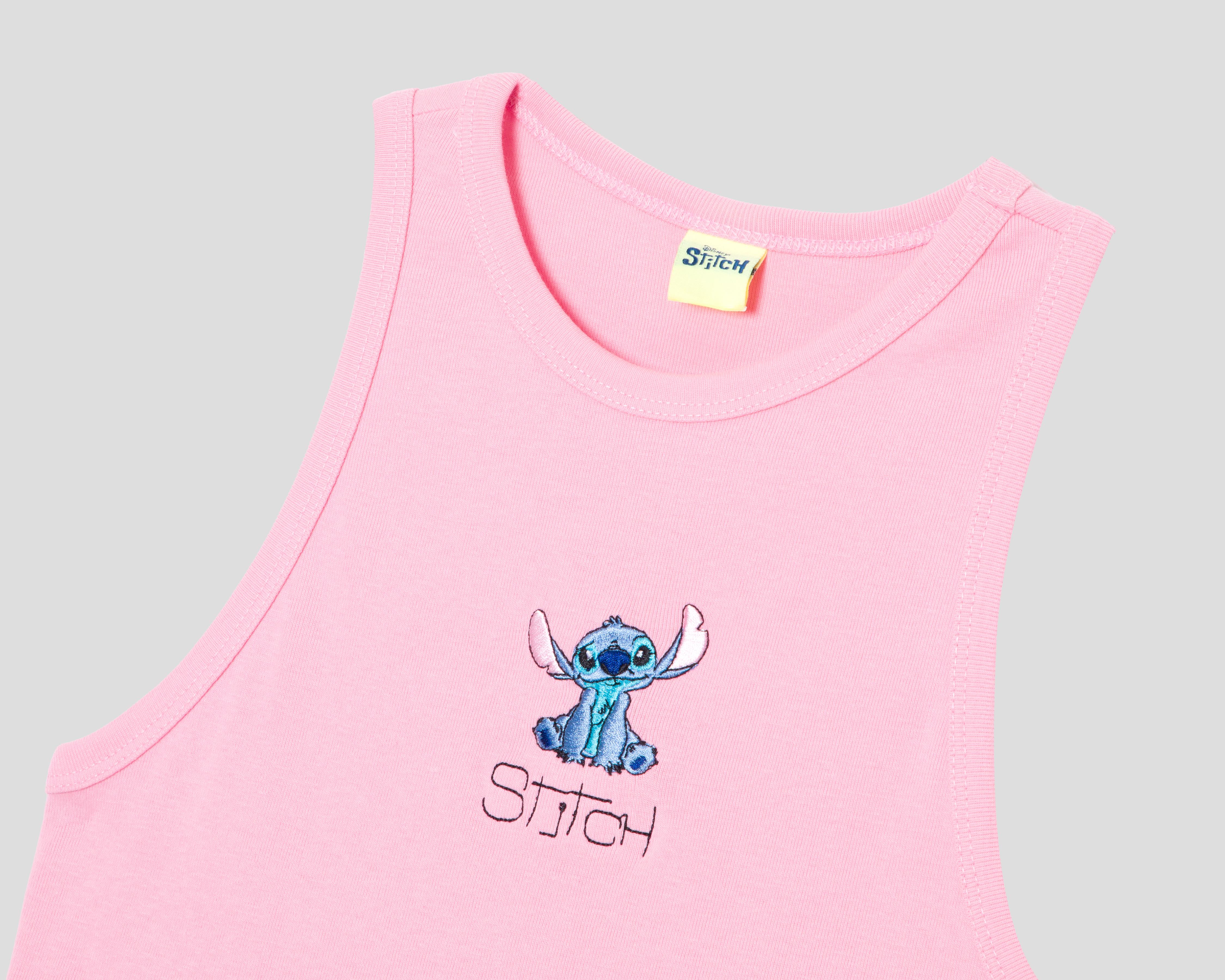 Foto 3 | Foto 3 | Crop Top Rosa Disney Stitch para Mujer