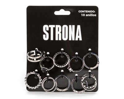 Foto 1 | Foto 1 | Anillo de Metal Strona 10 Piezas