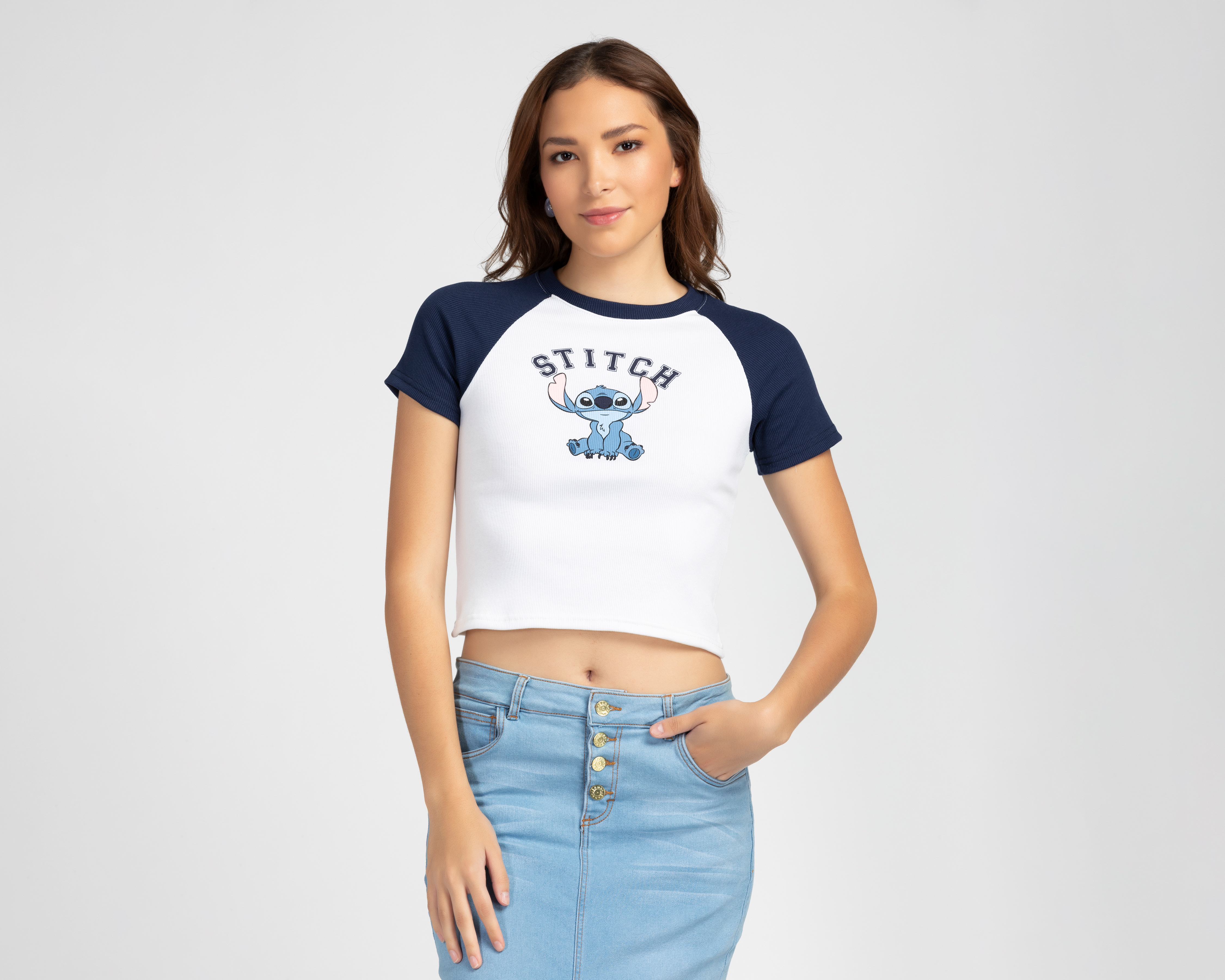 Foto 2 pulgar | Foto 1 | Playera Manga Corta Disney Lilo & Stitch para Mujer