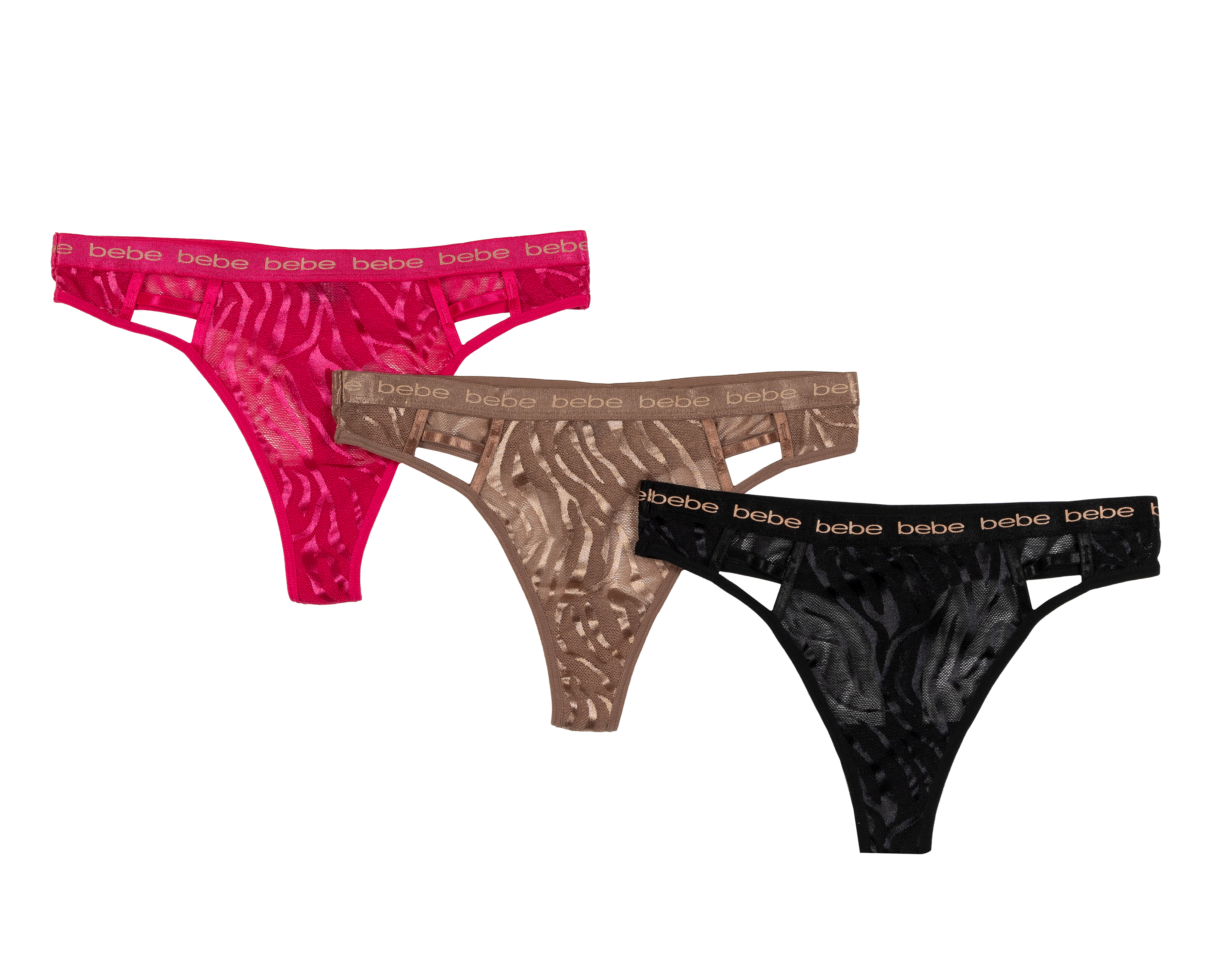 Tanga Bebe con Encaje para Mujer 3 Piezas