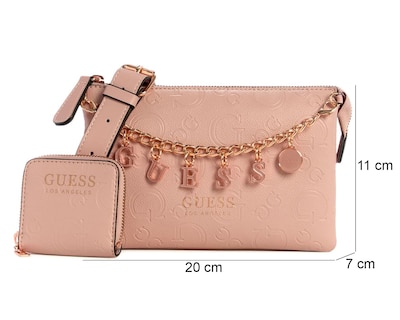 Foto 4 | Foto 4 | Bolsa Cruzada Guess Amaranthta con Monedero