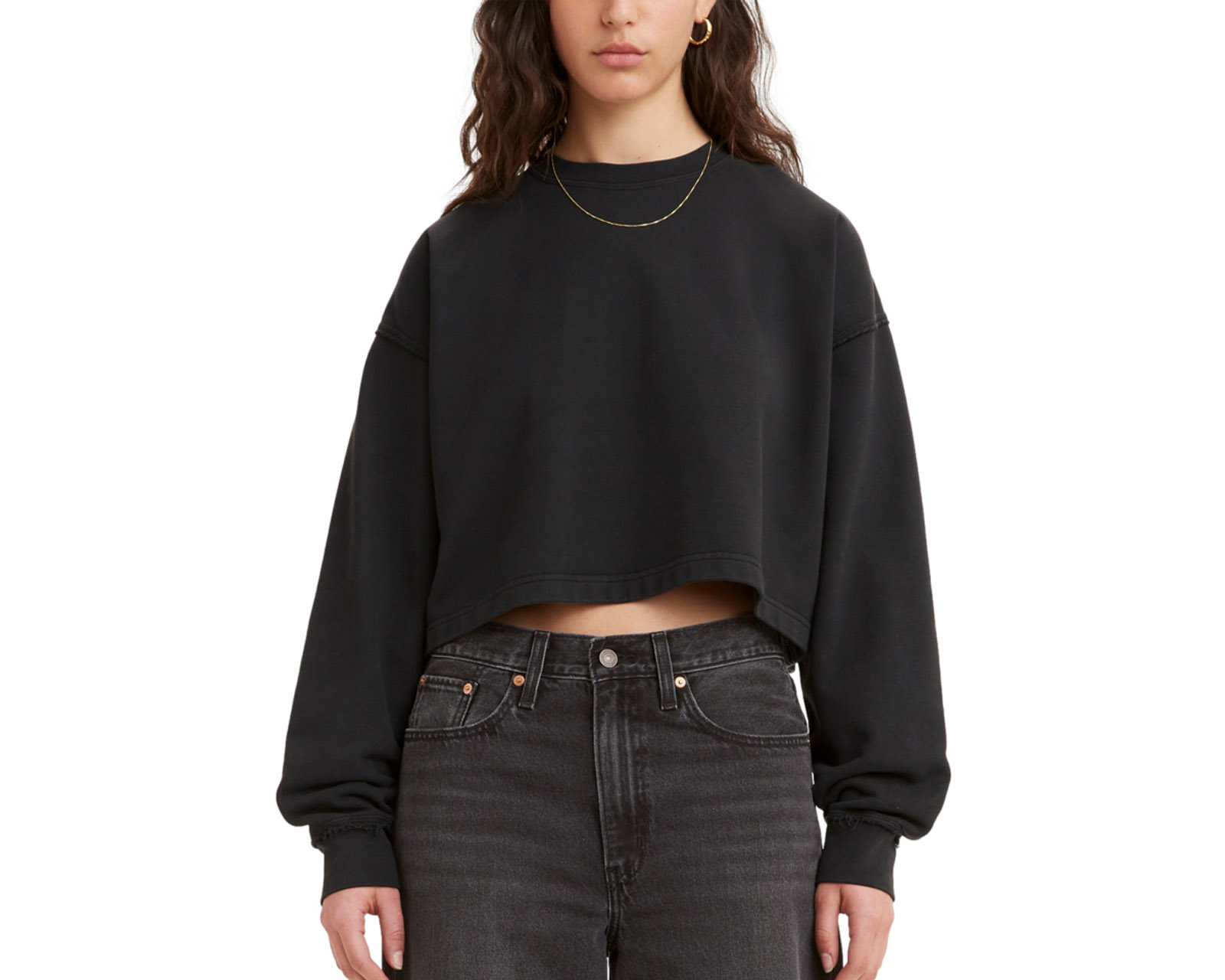 Foto 5 pulgar | Foto 4 | Sudadera de Algodón Negra Levi's para Mujer