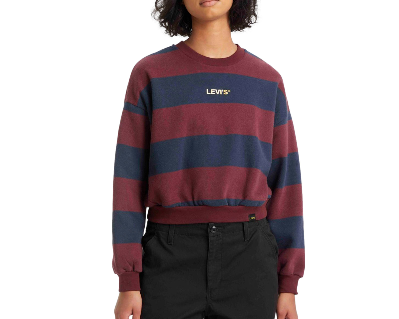 Foto 4 pulgar | Foto 3 | Sudadera de Algodón a Rayas Levi's para Mujer