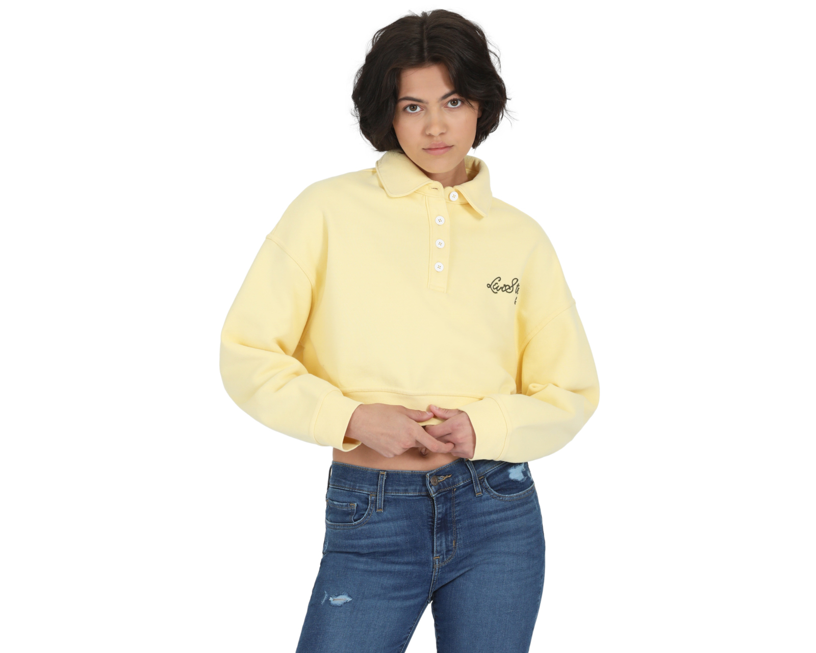 Foto 5 pulgar | Foto 4 | Sudadera de Algodón Amarilla Levi's para Mujer