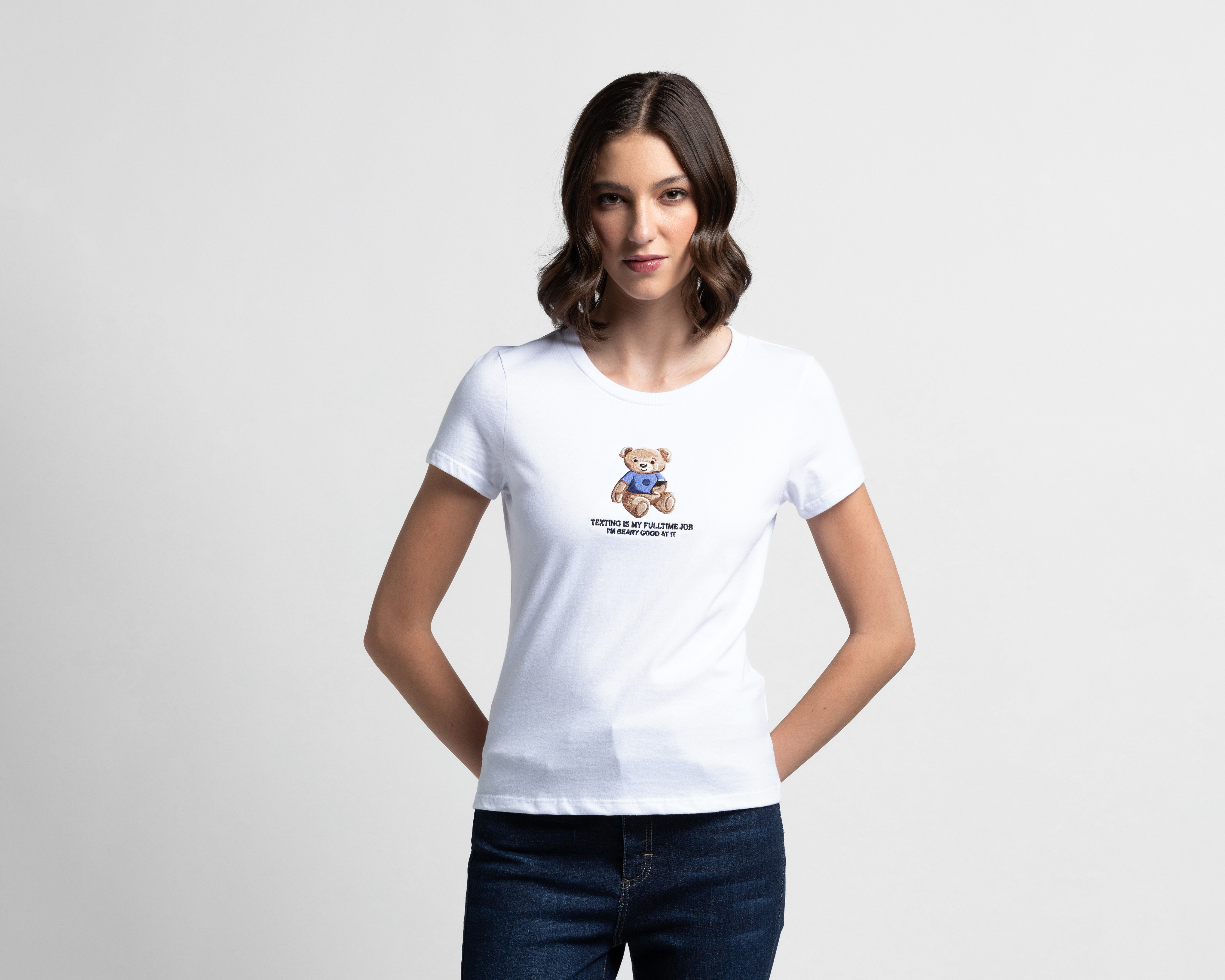 Foto 2 pulgar | Foto 1 | Playera Refill Manga Corta para Mujer