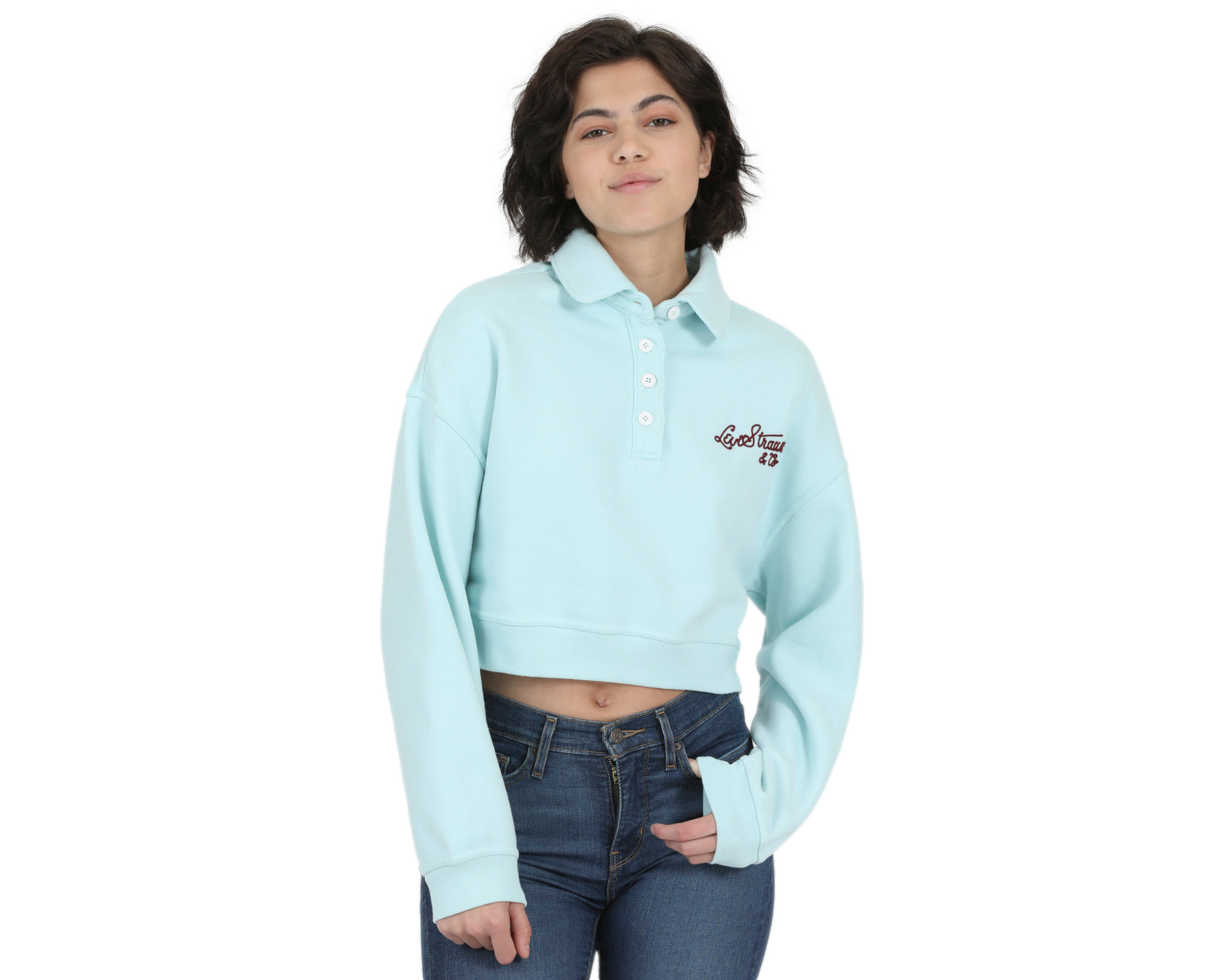 Foto 5 pulgar | Foto 4 | Sudadera Cuello Polo Levi's para Mujer