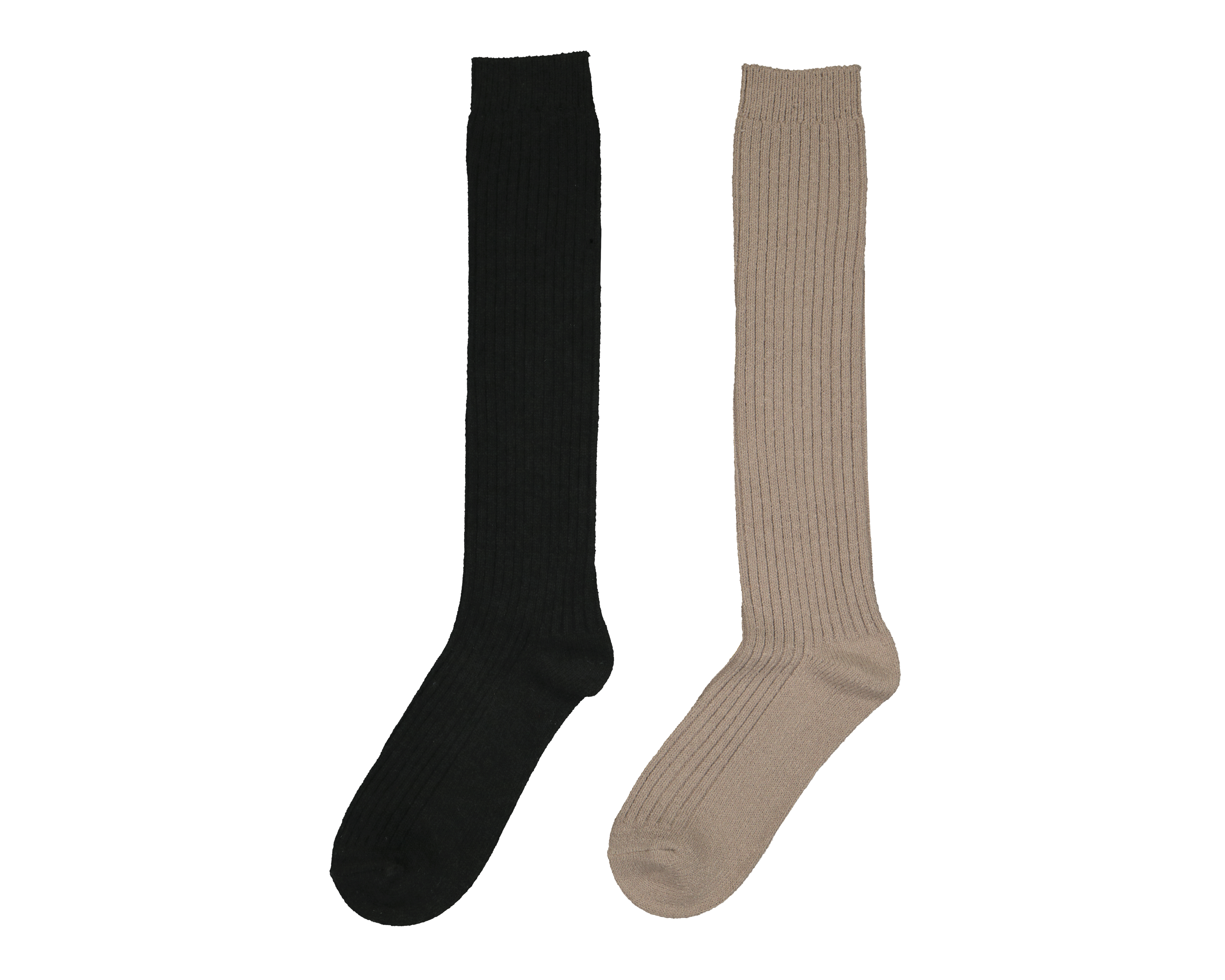 Calcetas Largas Lovest Acanaladas para Mujer 2 Pares