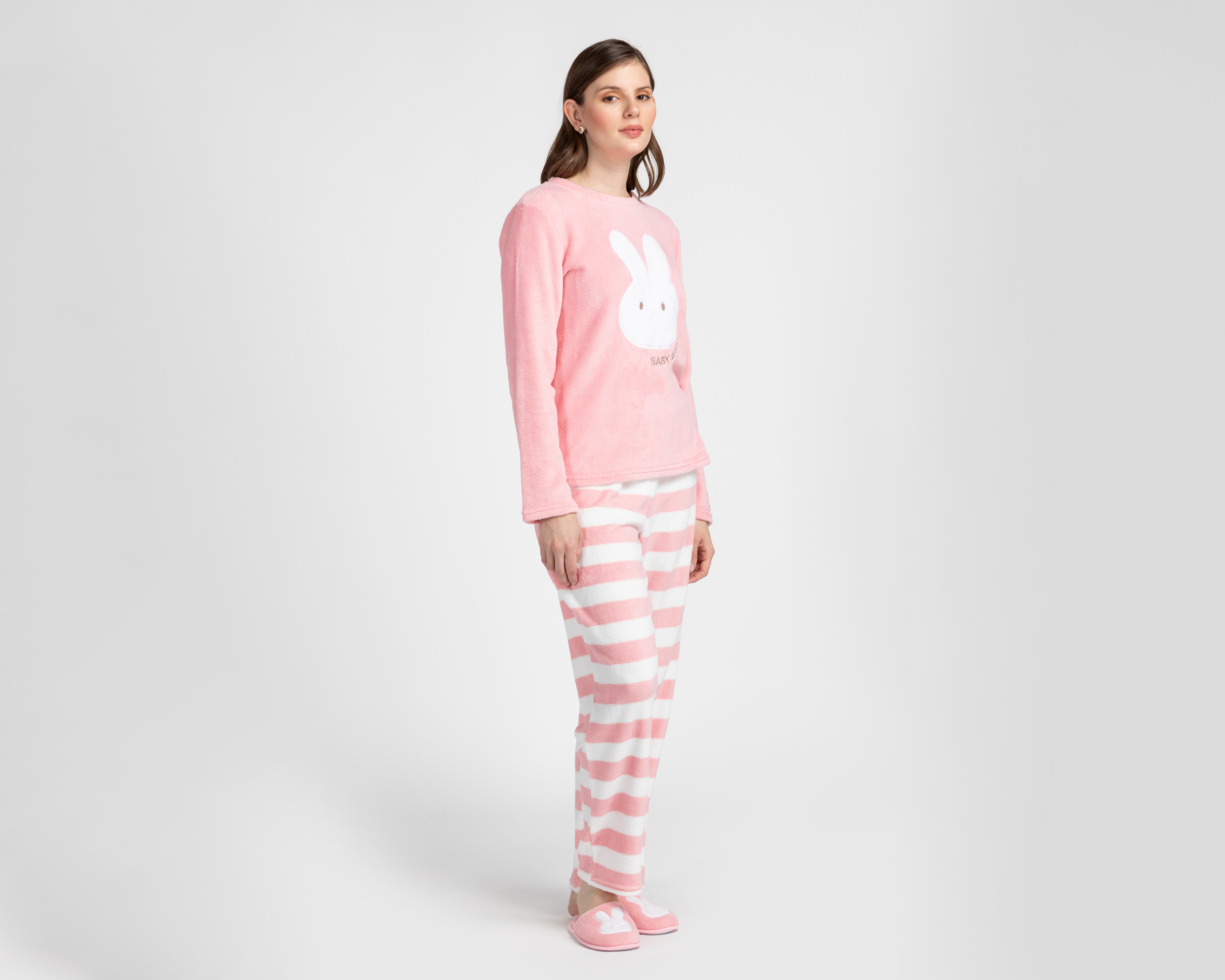 Foto 1 | Foto 1 | Pijama Lovest para Mujer con Pantuflas 3 Piezas