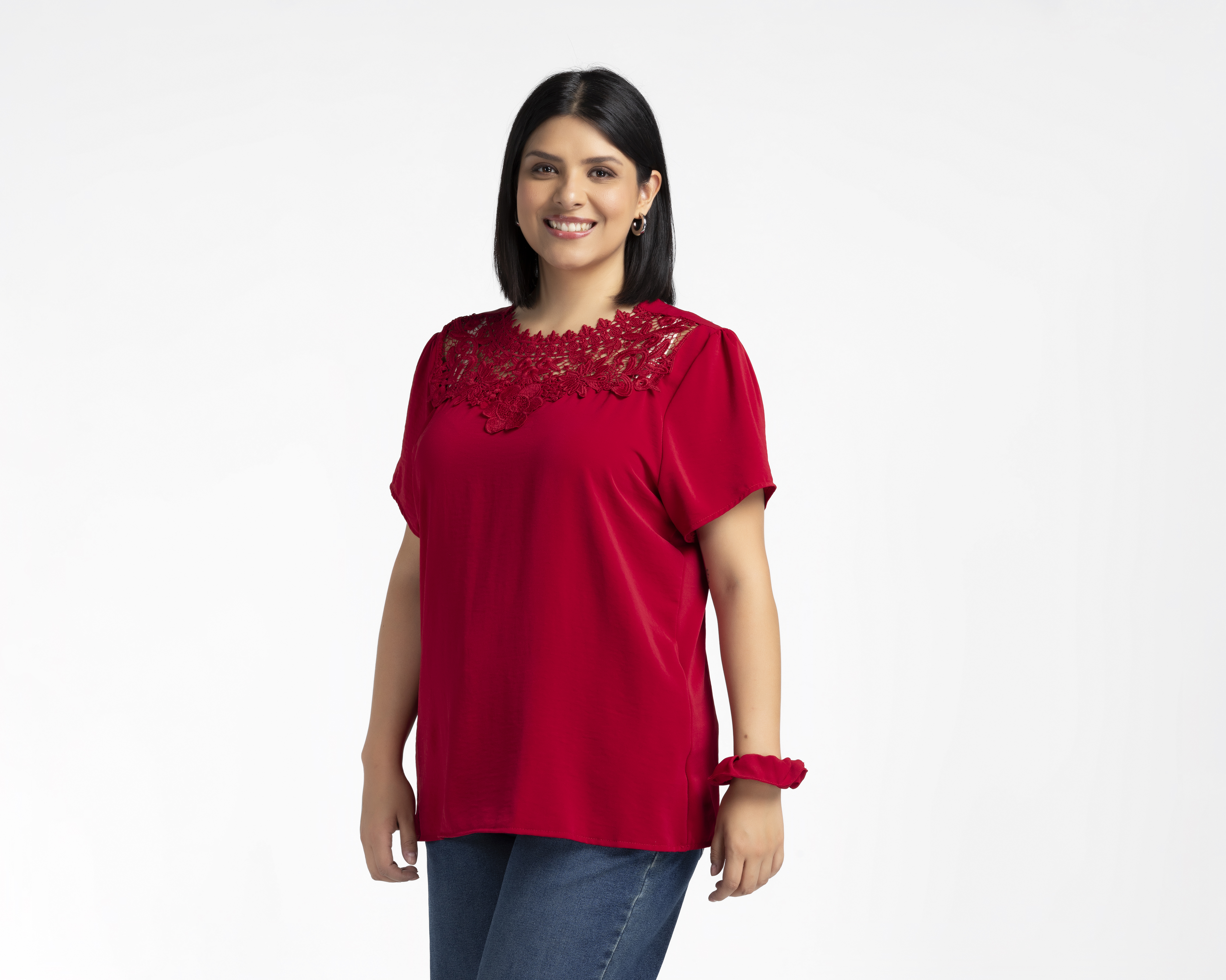 Foto 5 pulgar | Foto 4 | Blusa con Guipur Lady Sun para Mujer
