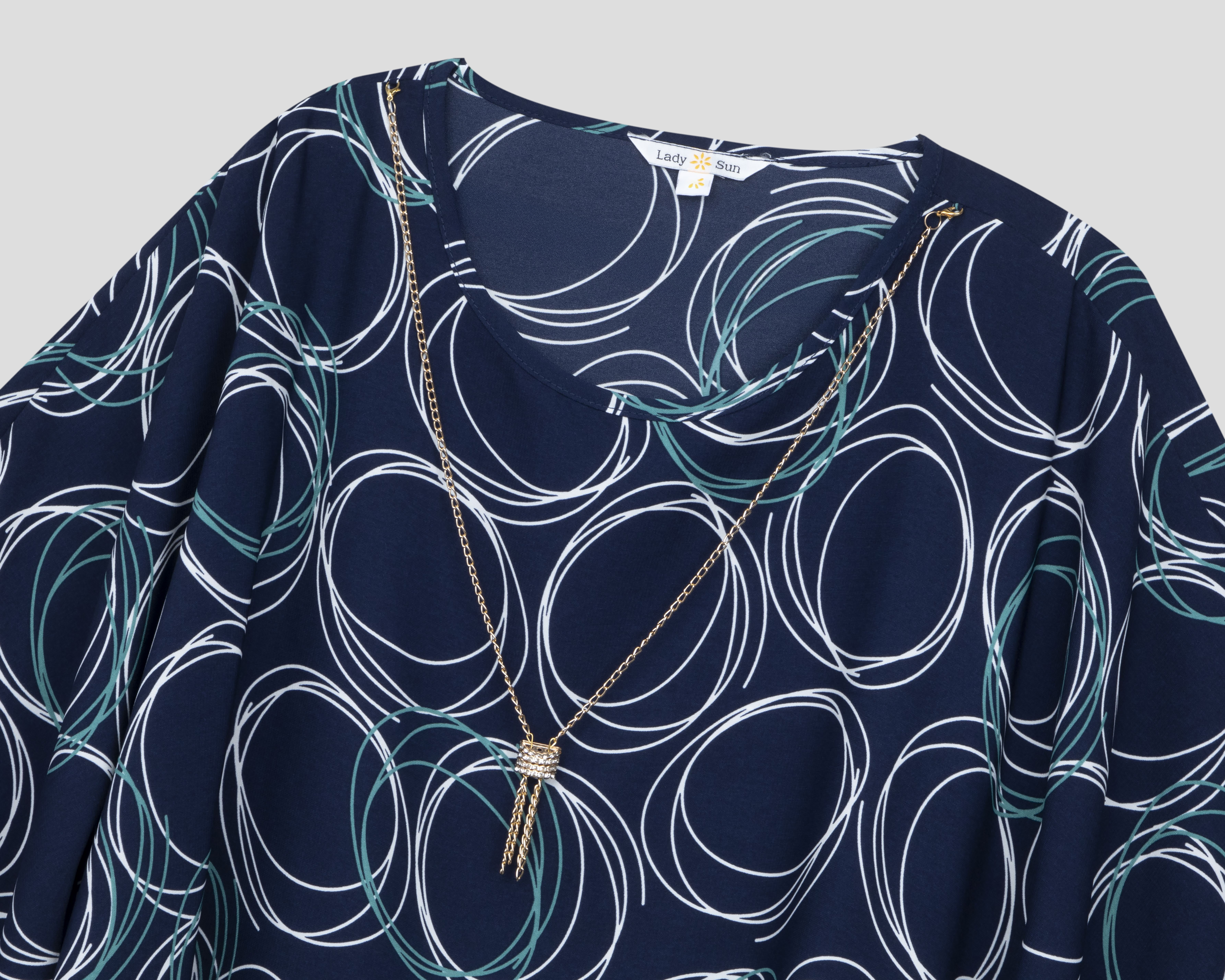 Foto 4 pulgar | Foto 3 | Blusa Lady Sun con Collar para Mujer