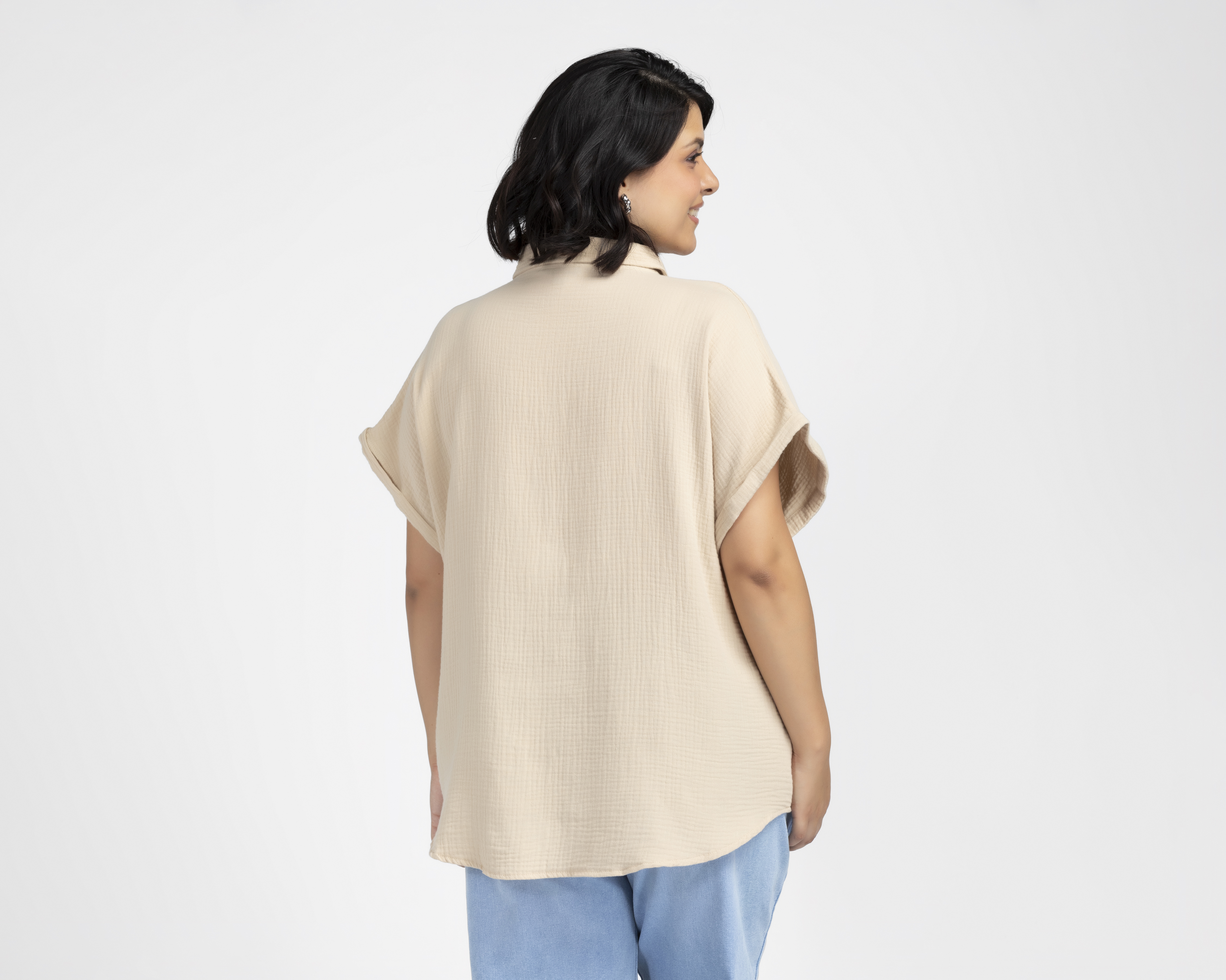 Foto 4 pulgar | Foto 3 | Blusa Manga Corta Sahara para Mujer