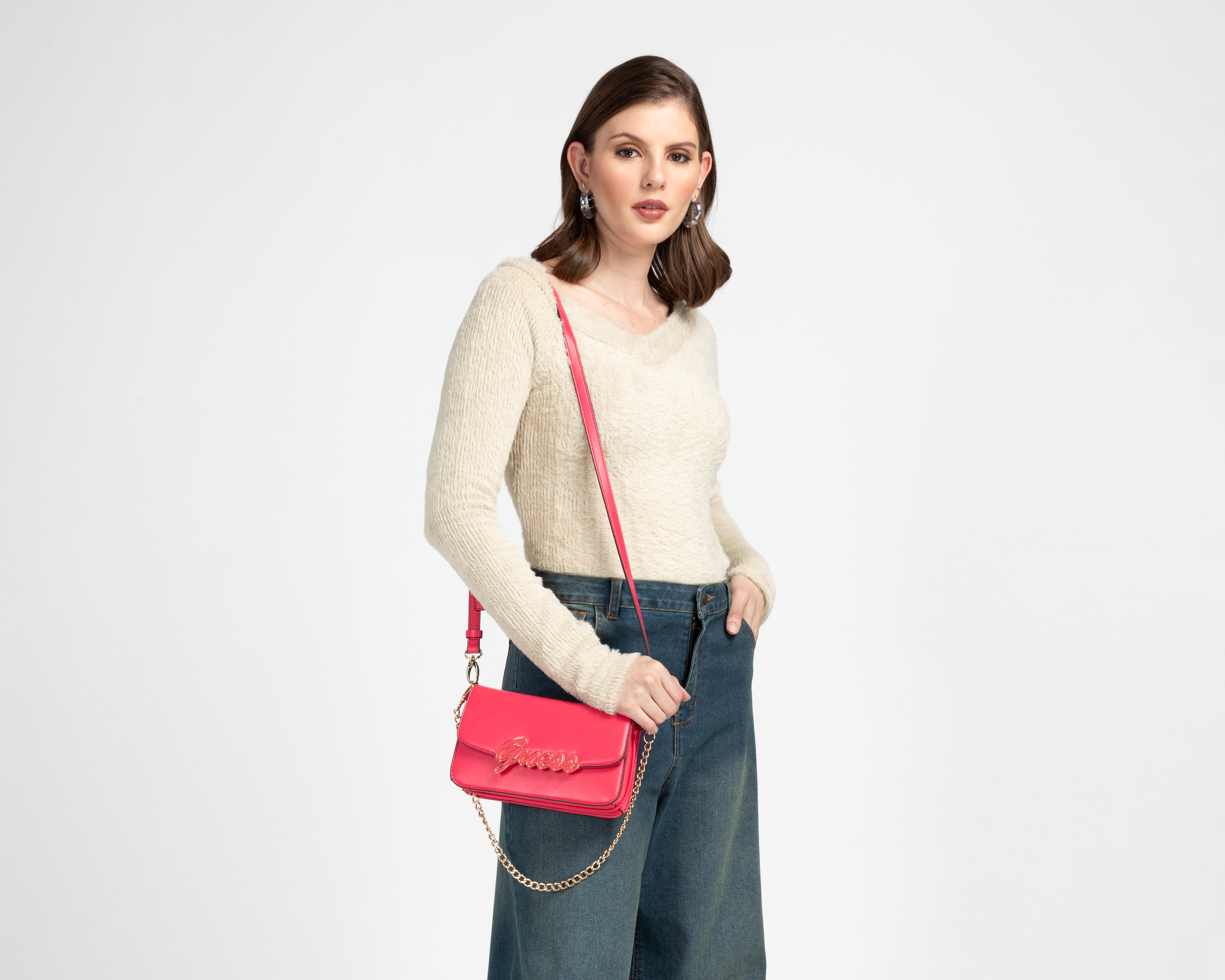 Foto 6 | Foto 6 | Bolsa Cruzada Guess Abeille