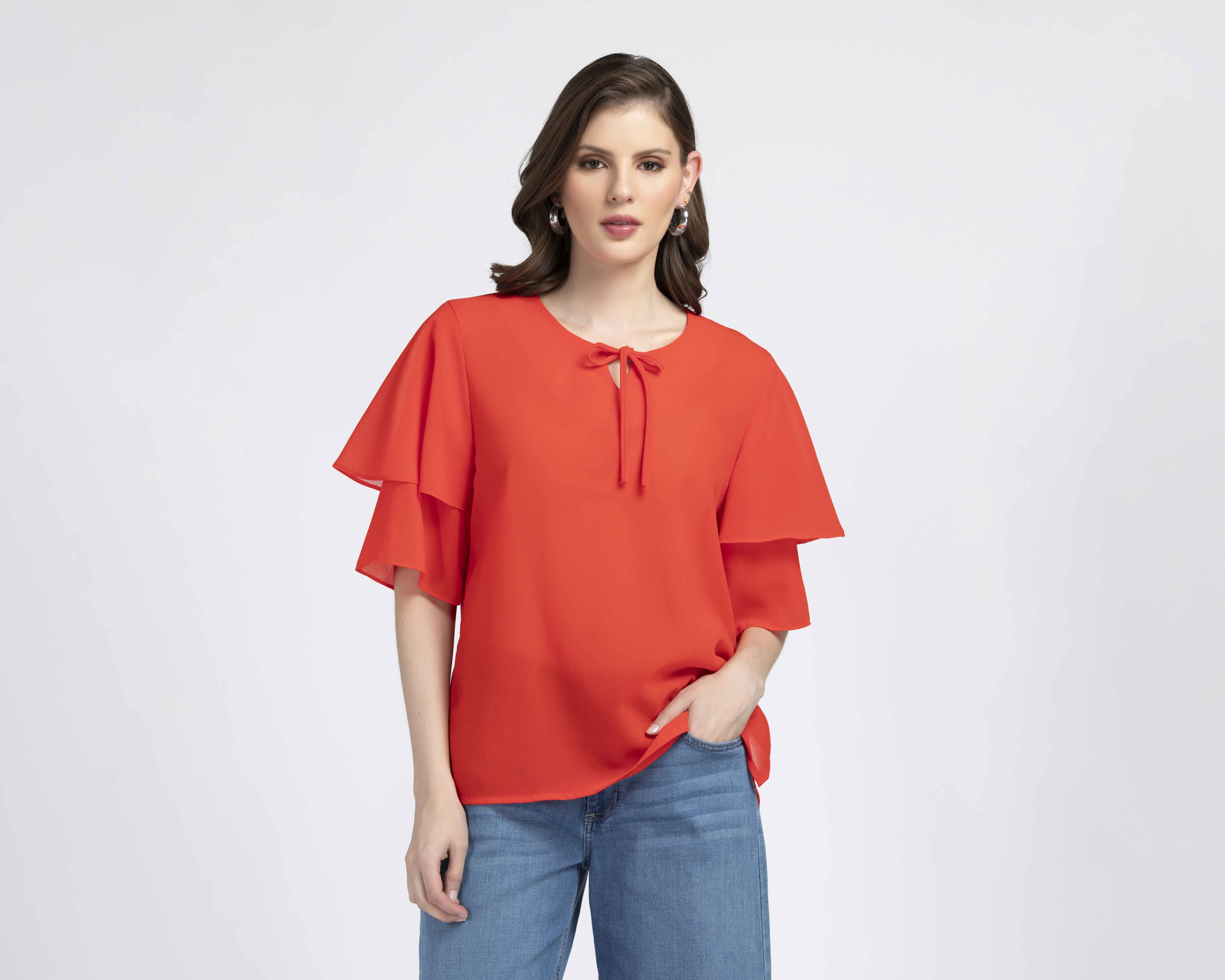 Foto 2 pulgar | Foto 1 | Blusa Manga Corta Sahara para Mujer