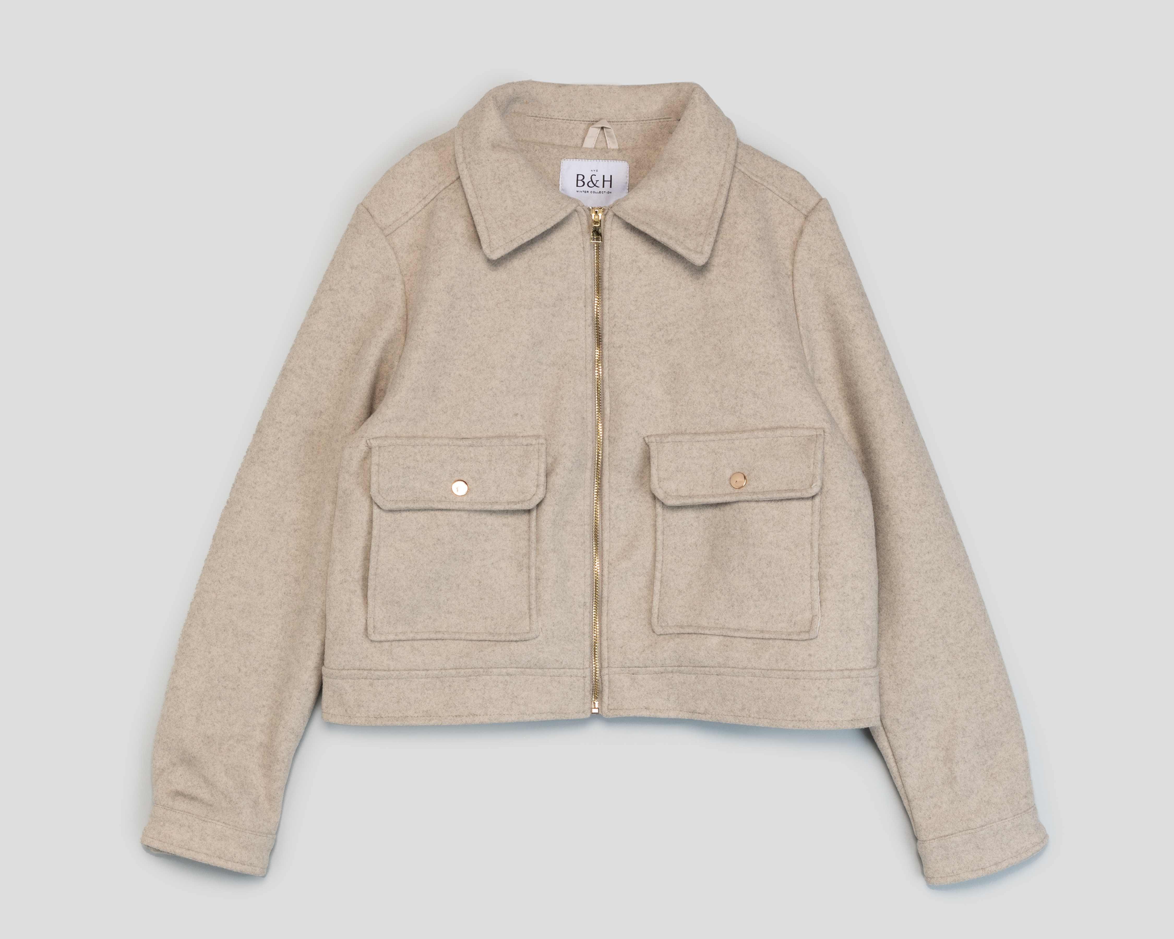 Chamarra Beige B&H para Mujer