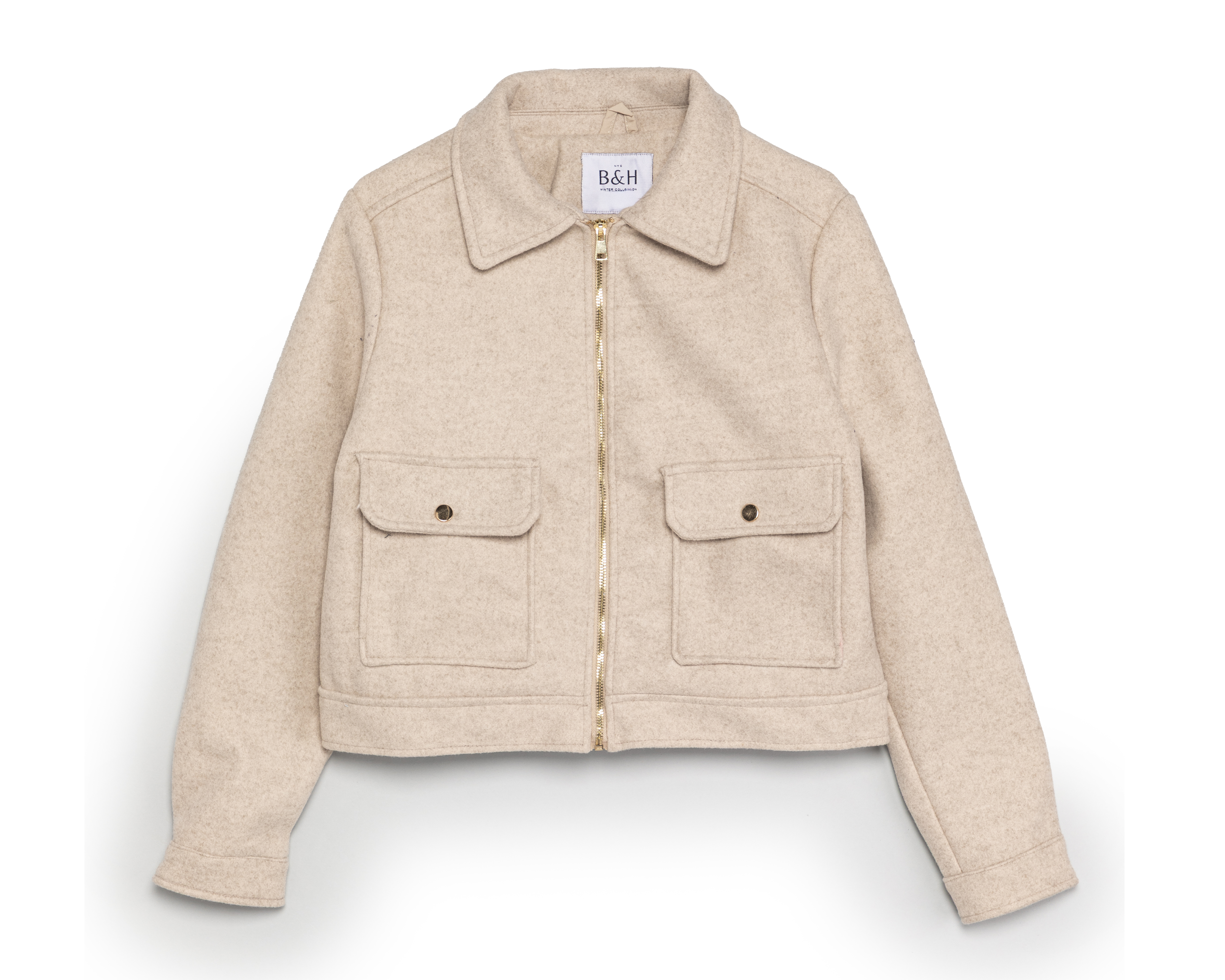 Foto 1 | Foto 1 | Chamarra Beige B&H para Mujer