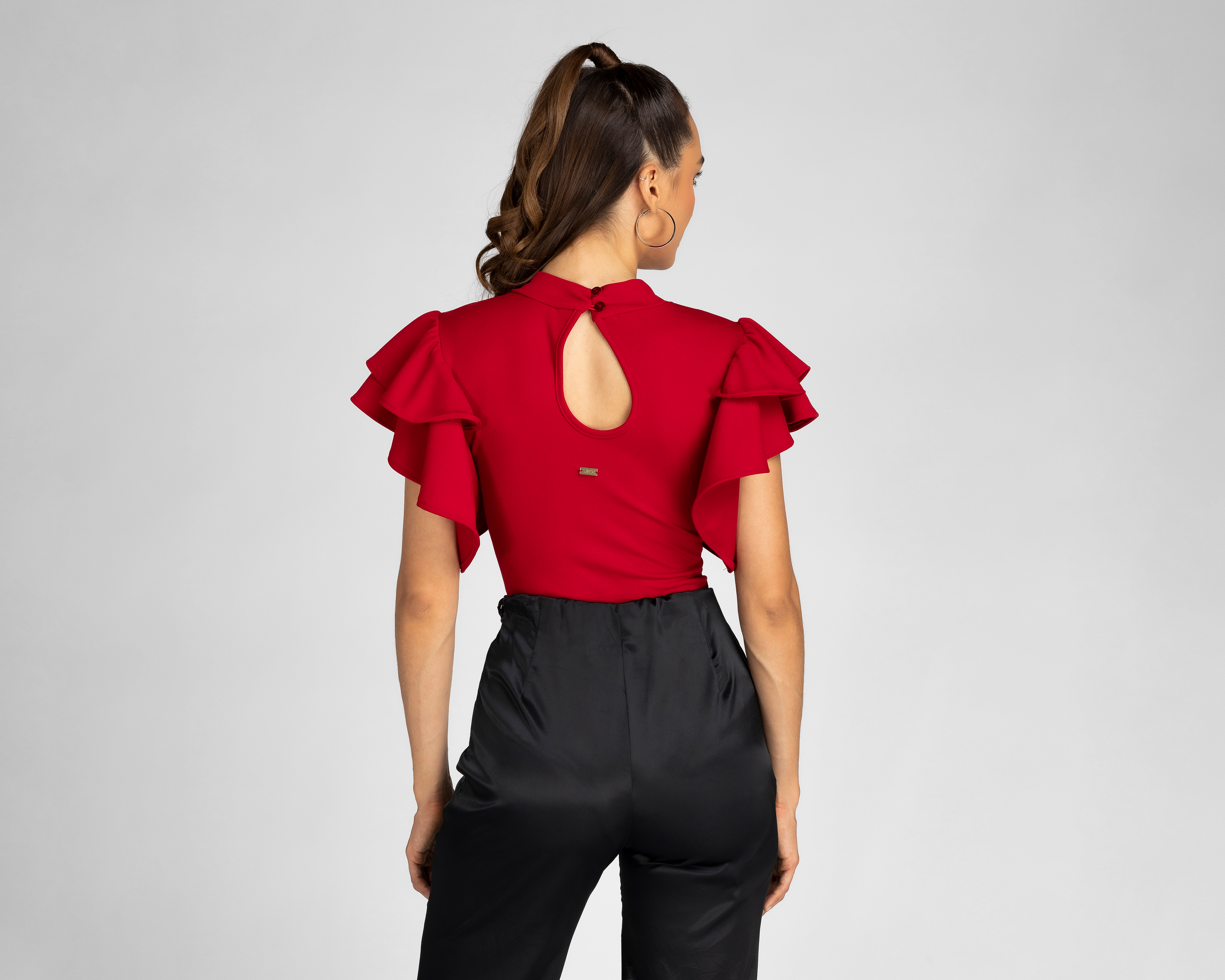 Foto 3 | Foto 3 | Body Jennifer Lopez Rojo con Manga de Olán