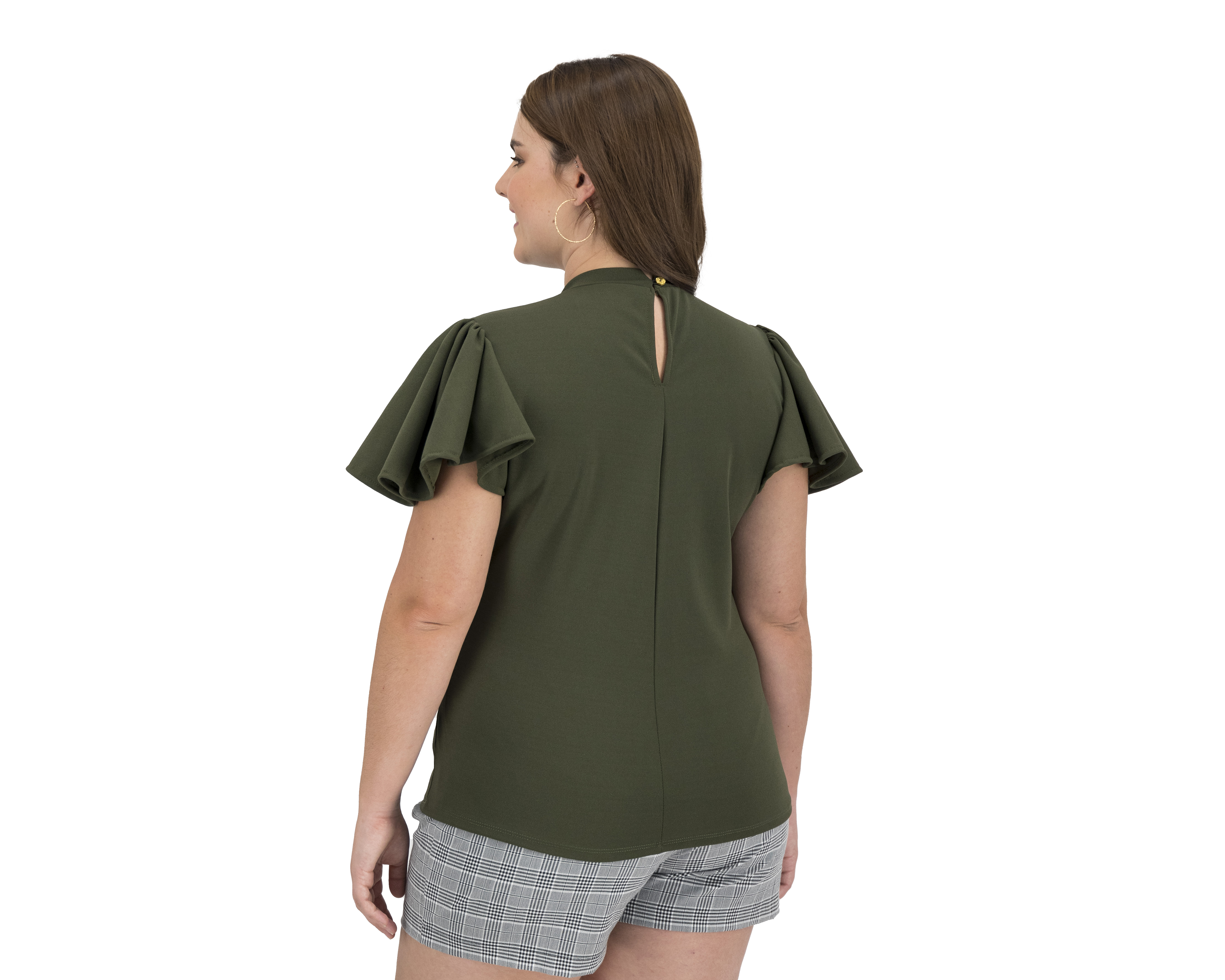 Foto 4 pulgar | Foto 3 | Blusa Sahara Manga Corta con Olanes