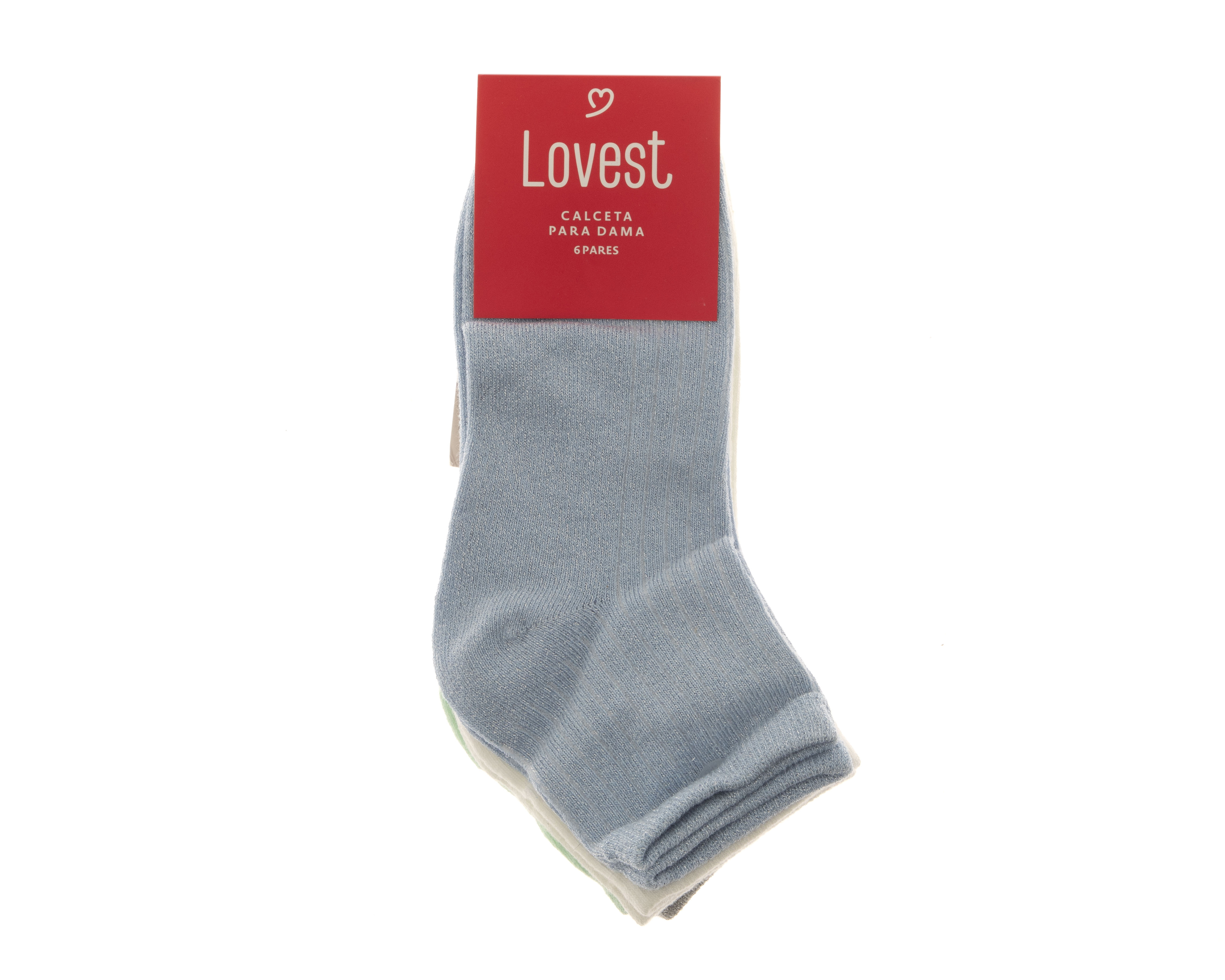 Foto 4 pulgar | Foto 3 | Calcetines Lovest para Mujer 6 Pares