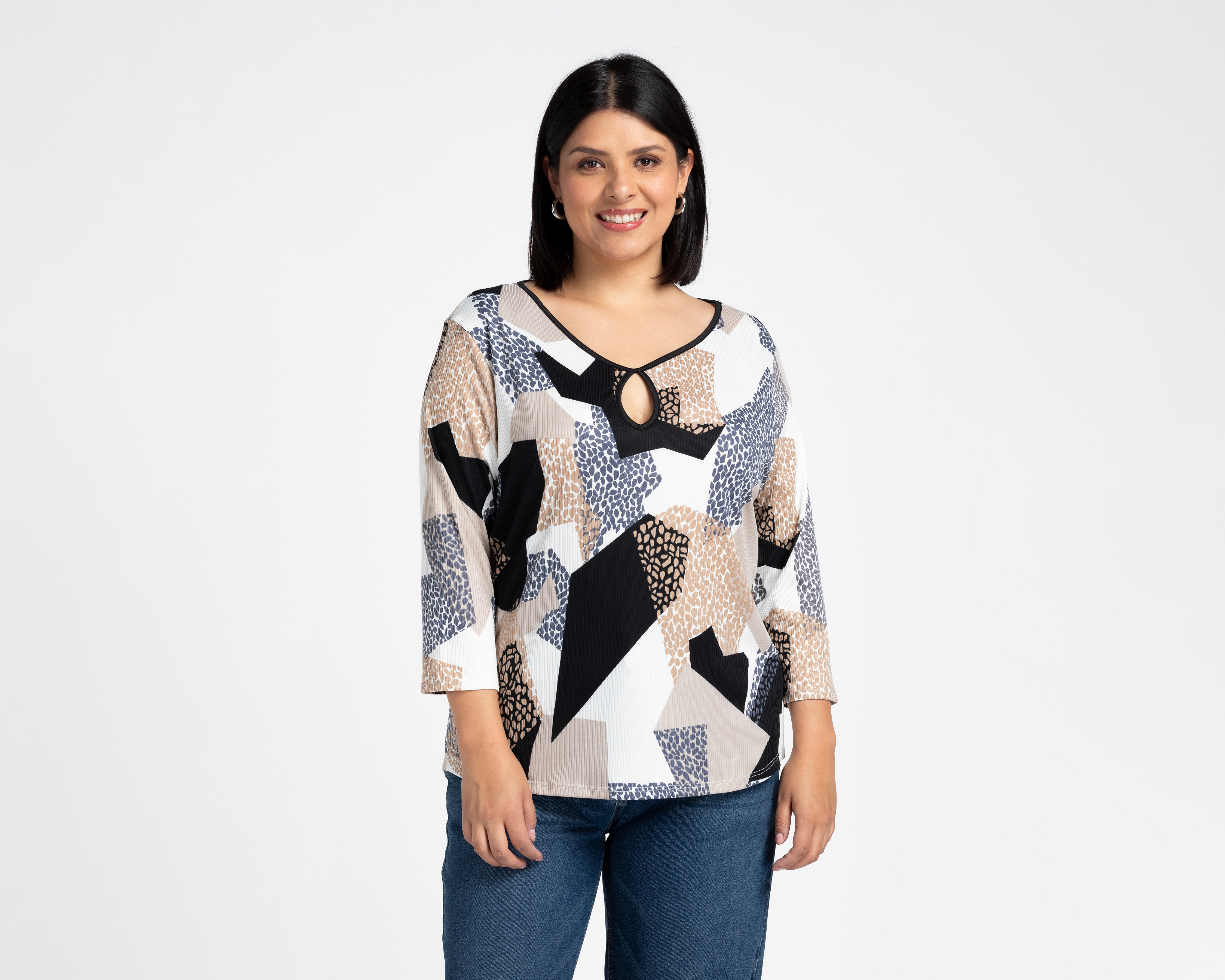 Foto 2 pulgar | Foto 1 | Blusa Cuello V Sahara para Mujer