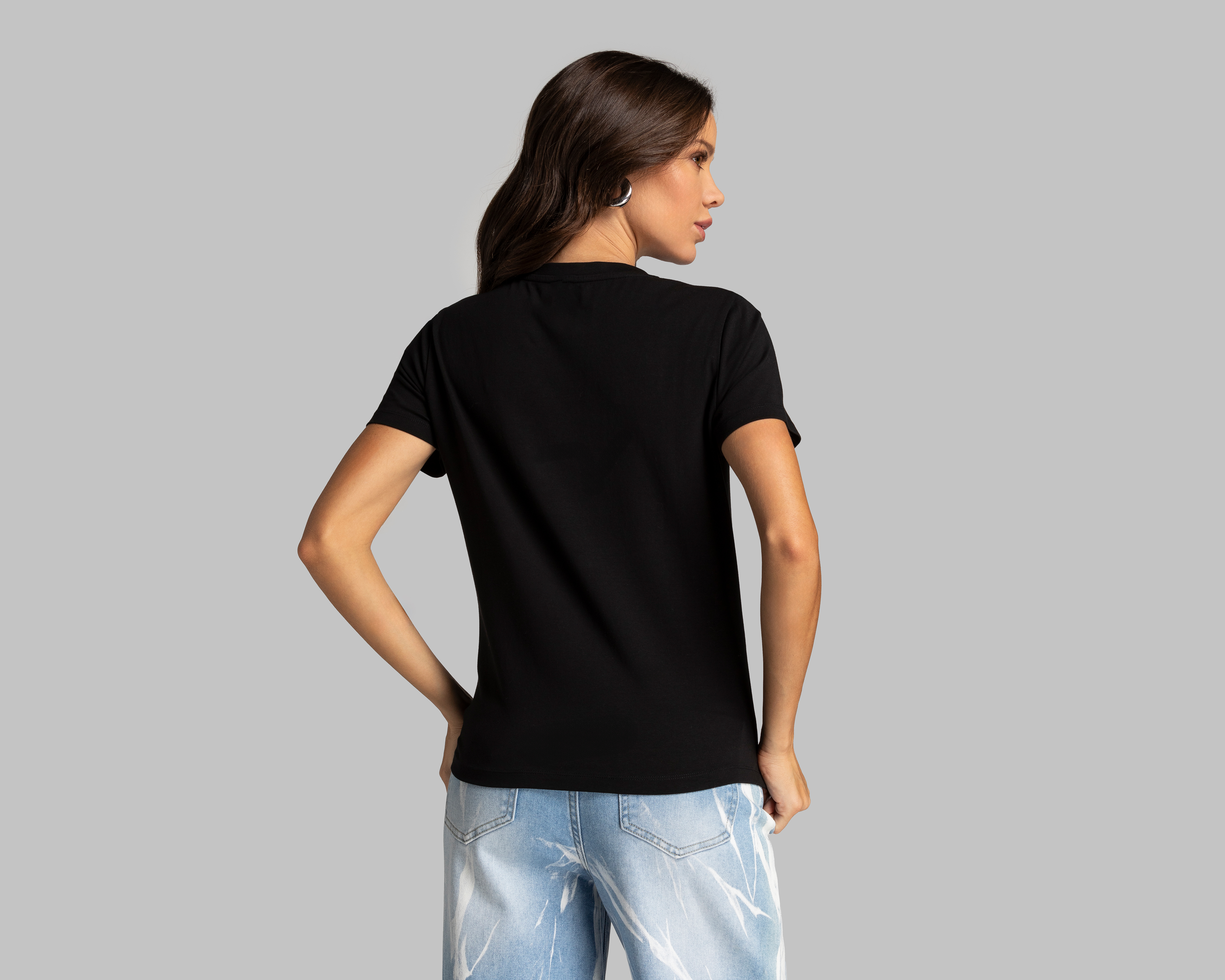 Foto 4 pulgar | Foto 3 | Playera Thinner Estampada para Mujer