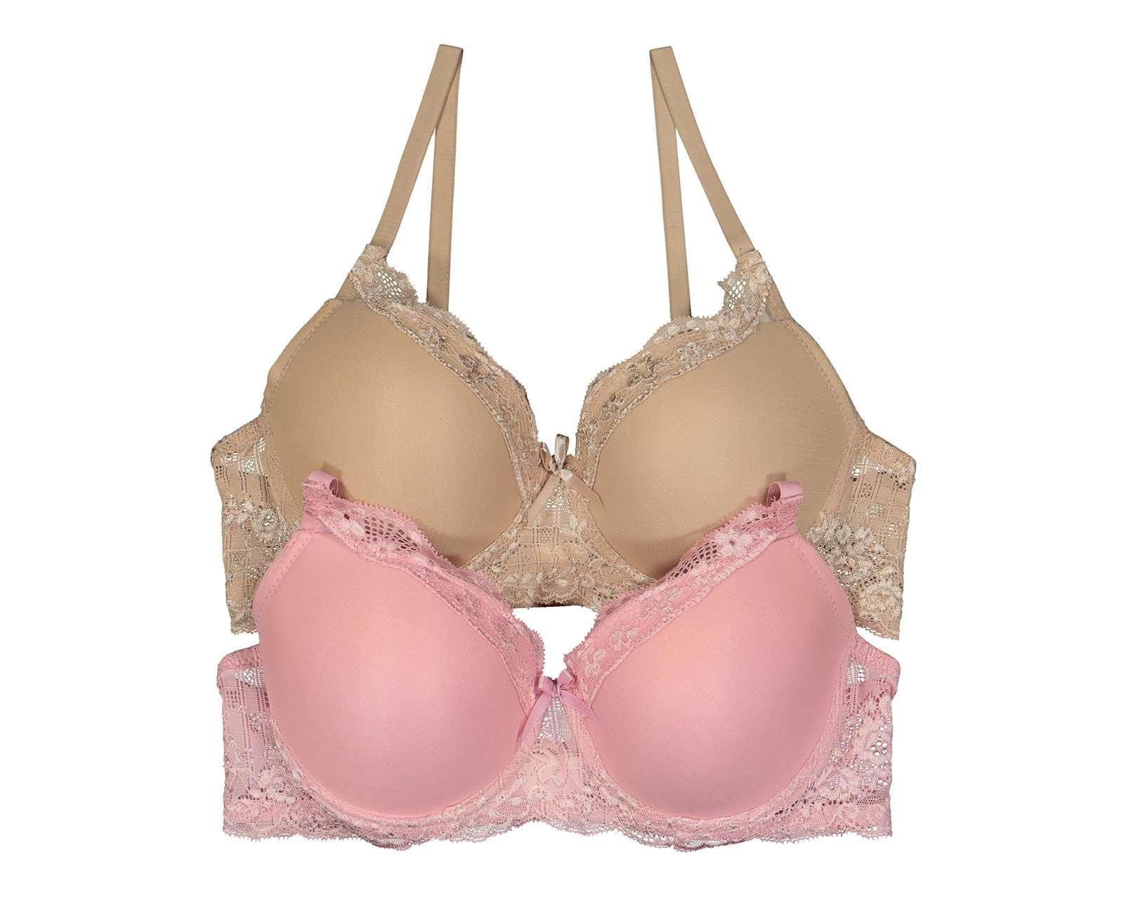 Brasier con Encaje Eva Tu Estilo Íntimo Copa Completa para Mujer 2 Pack