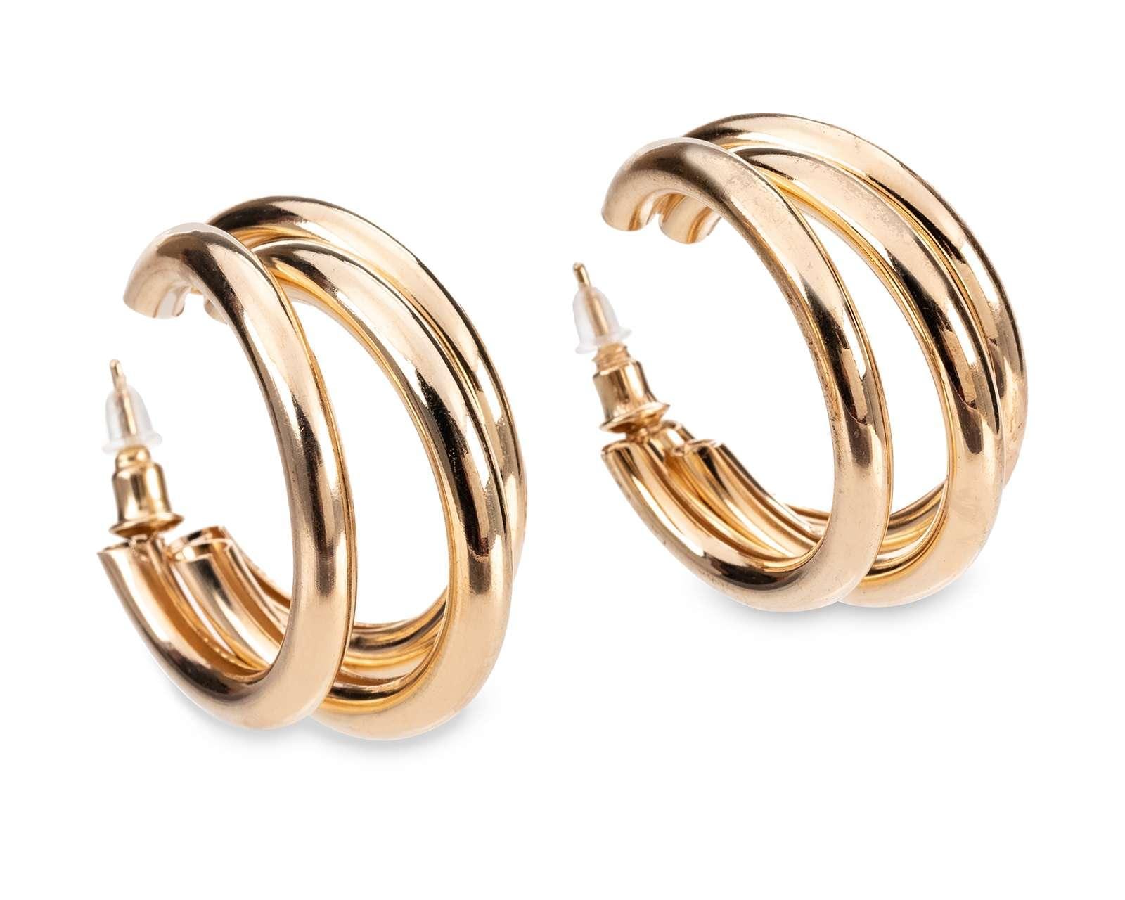 Foto 2 | Foto 2 | Aretes y Arracadas Thinner Dorados 6 Pares