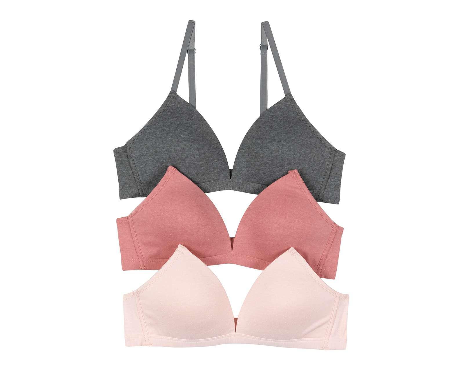 Brasier sin Varilla Lovest Copa Completa para Mujer 3 Pack