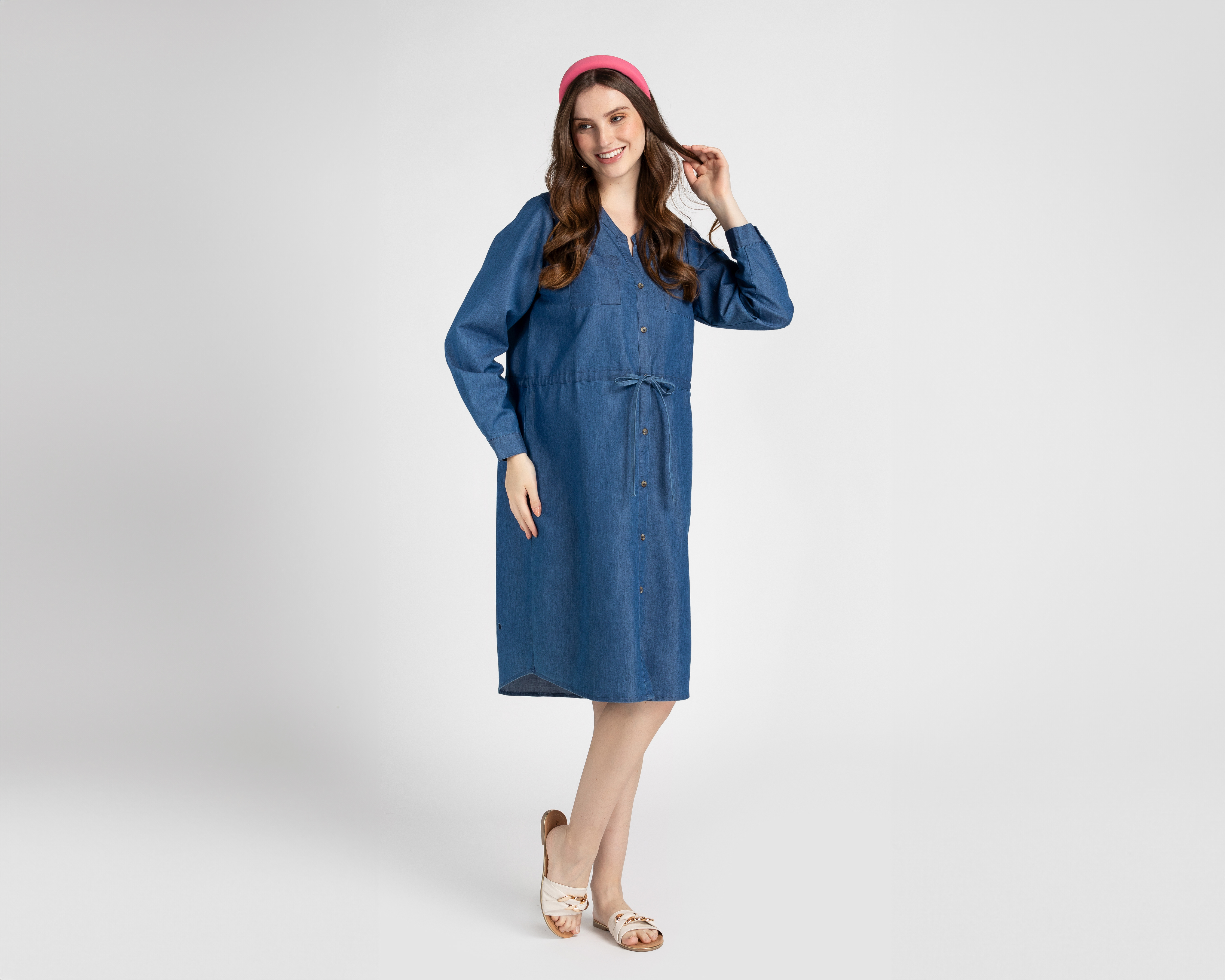 Foto 3 pulgar | Foto 2 | Vestido de Maternidad Mamá Bella de Mezclilla