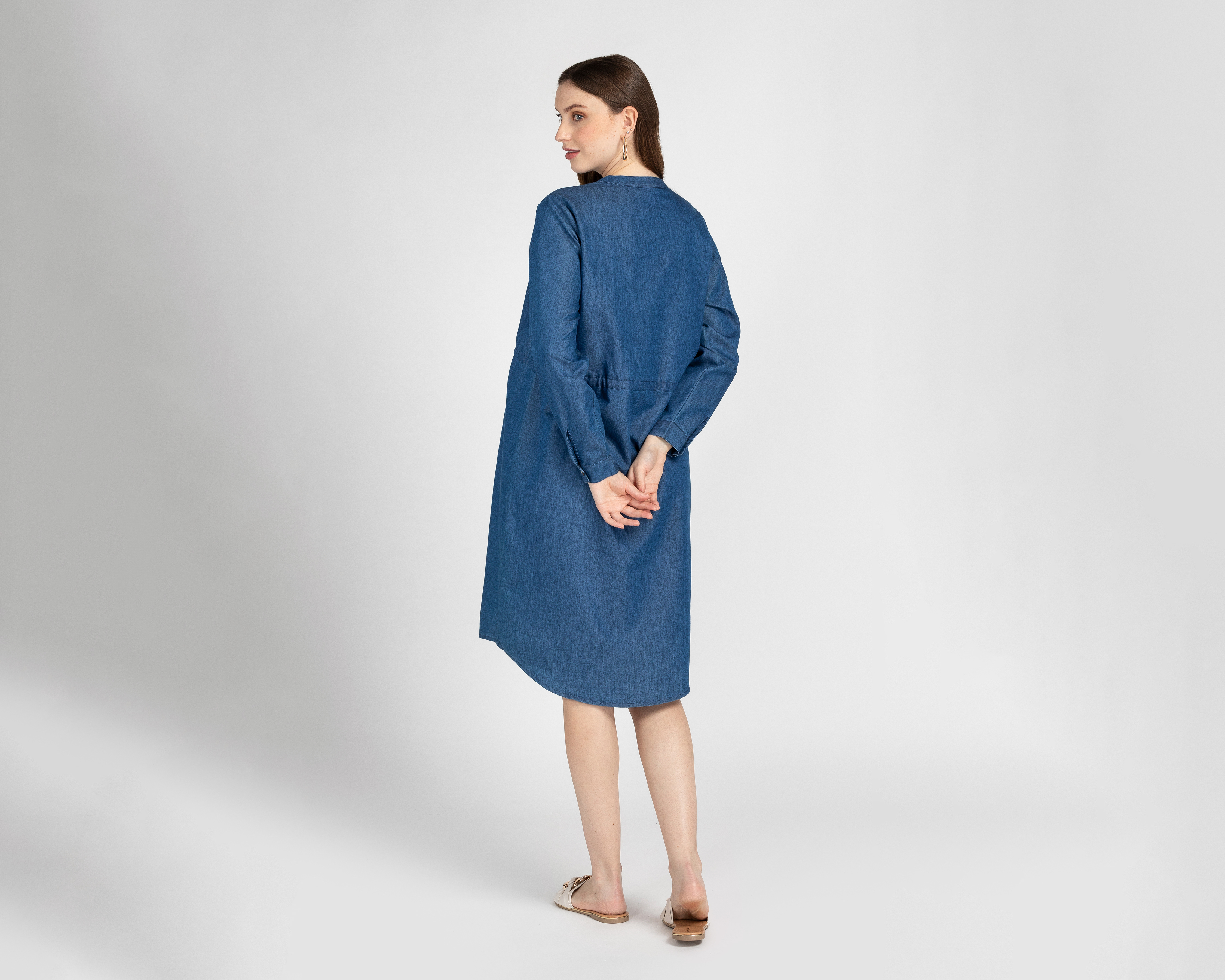 Foto 4 pulgar | Foto 3 | Vestido de Maternidad Mamá Bella de Mezclilla