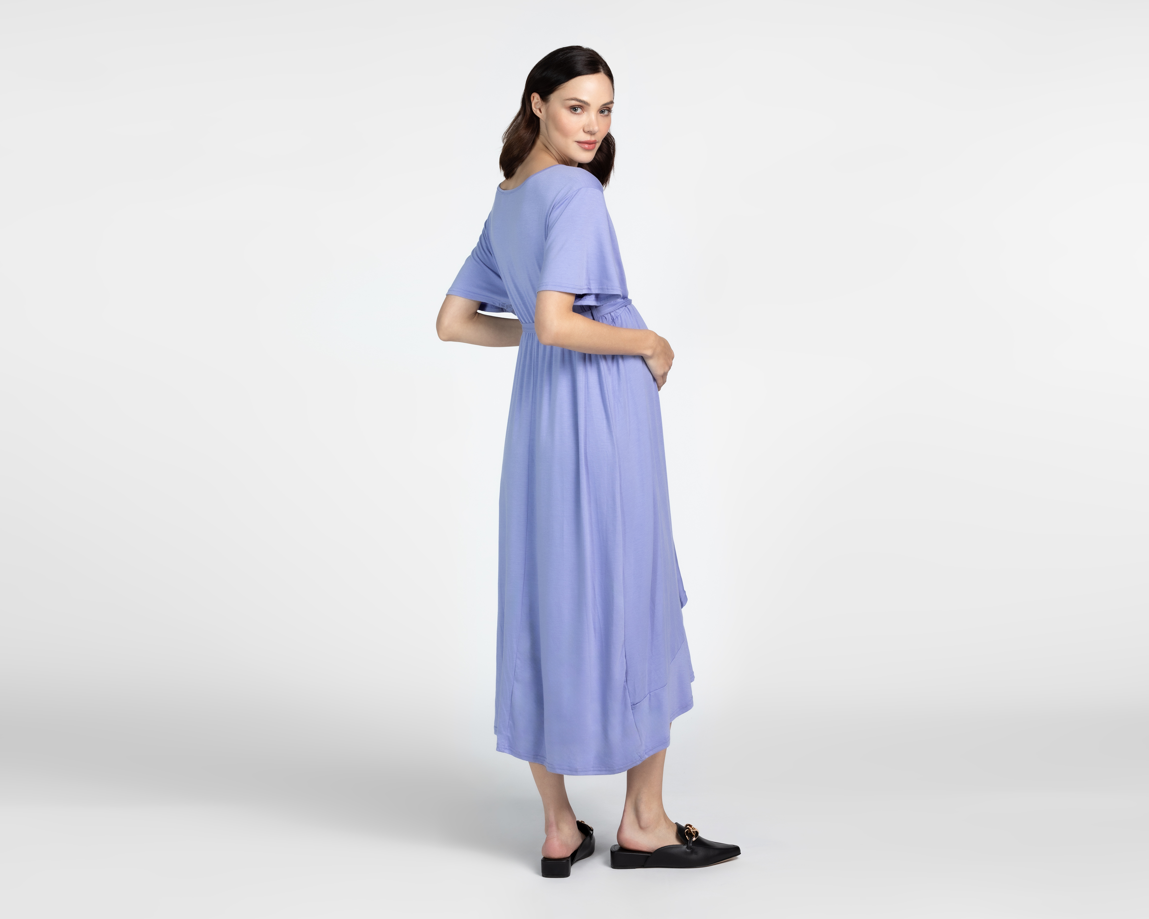 Foto 4 pulgar | Foto 3 | Vestido de Maternidad Mamá Bella con Olanes