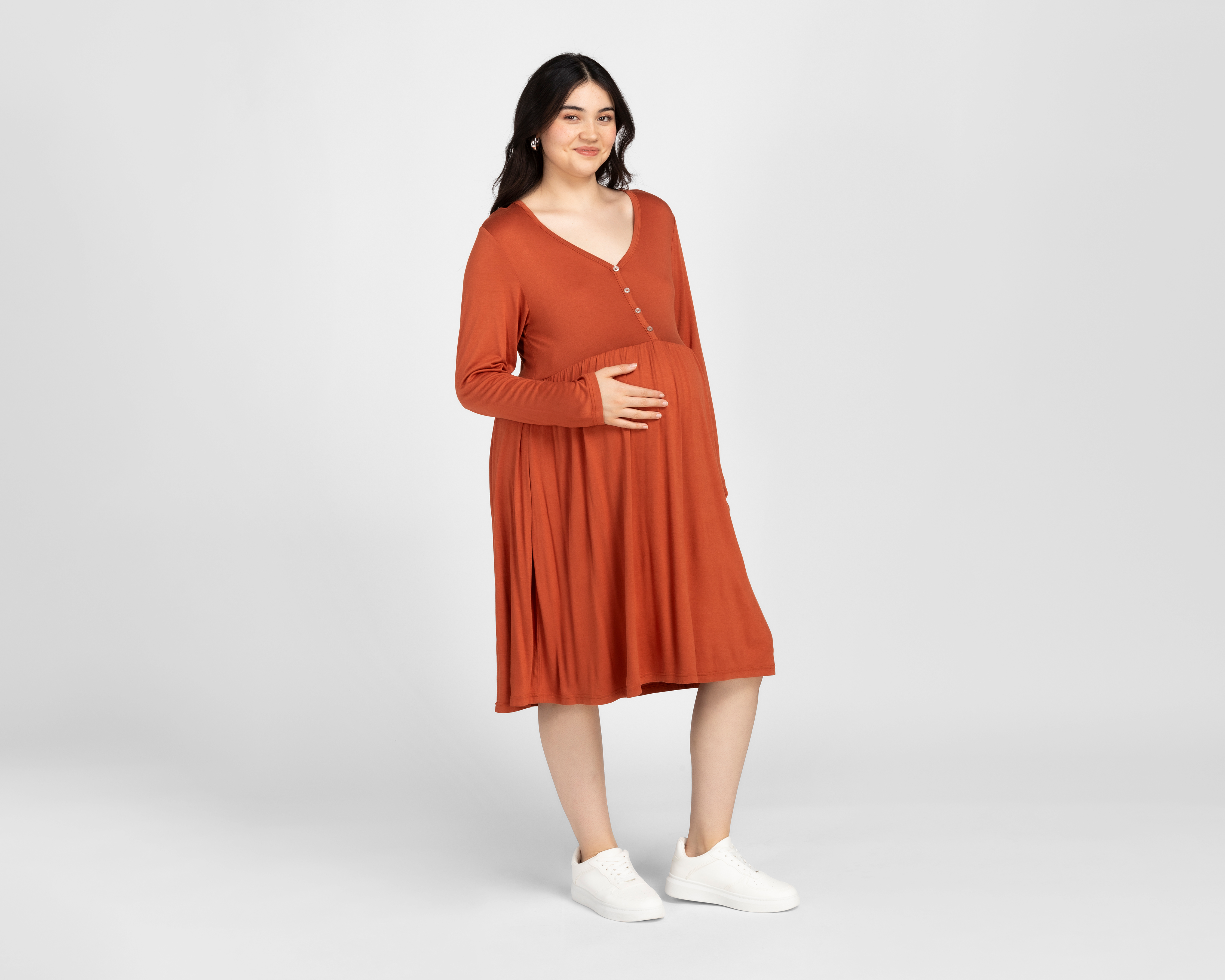 Foto 4 | Foto 4 | Vestido de Maternidad Mamá Bella Manga Larga