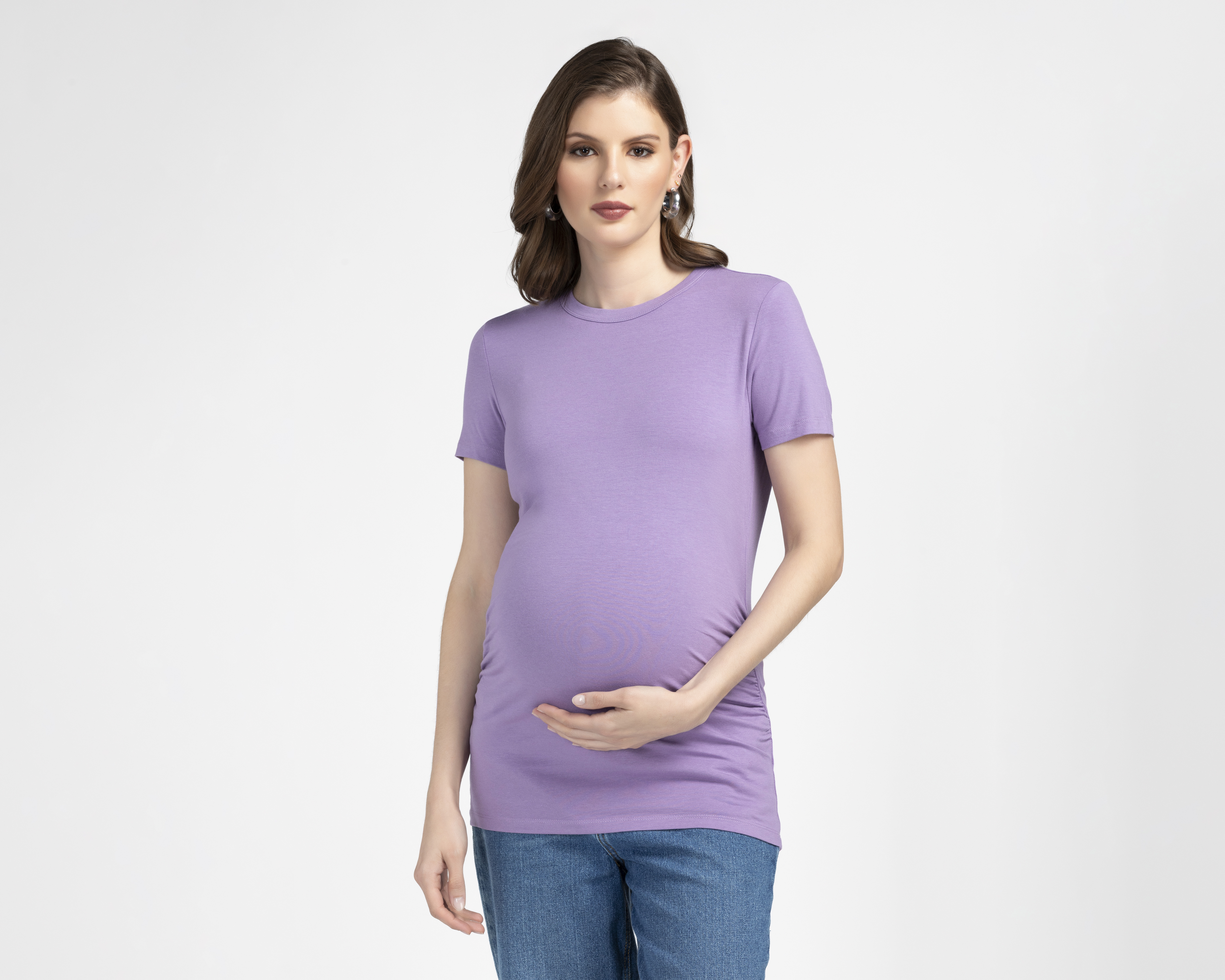 Foto 2 pulgar | Foto 1 | Playera de Maternidad Mamá Bella Manga Corta