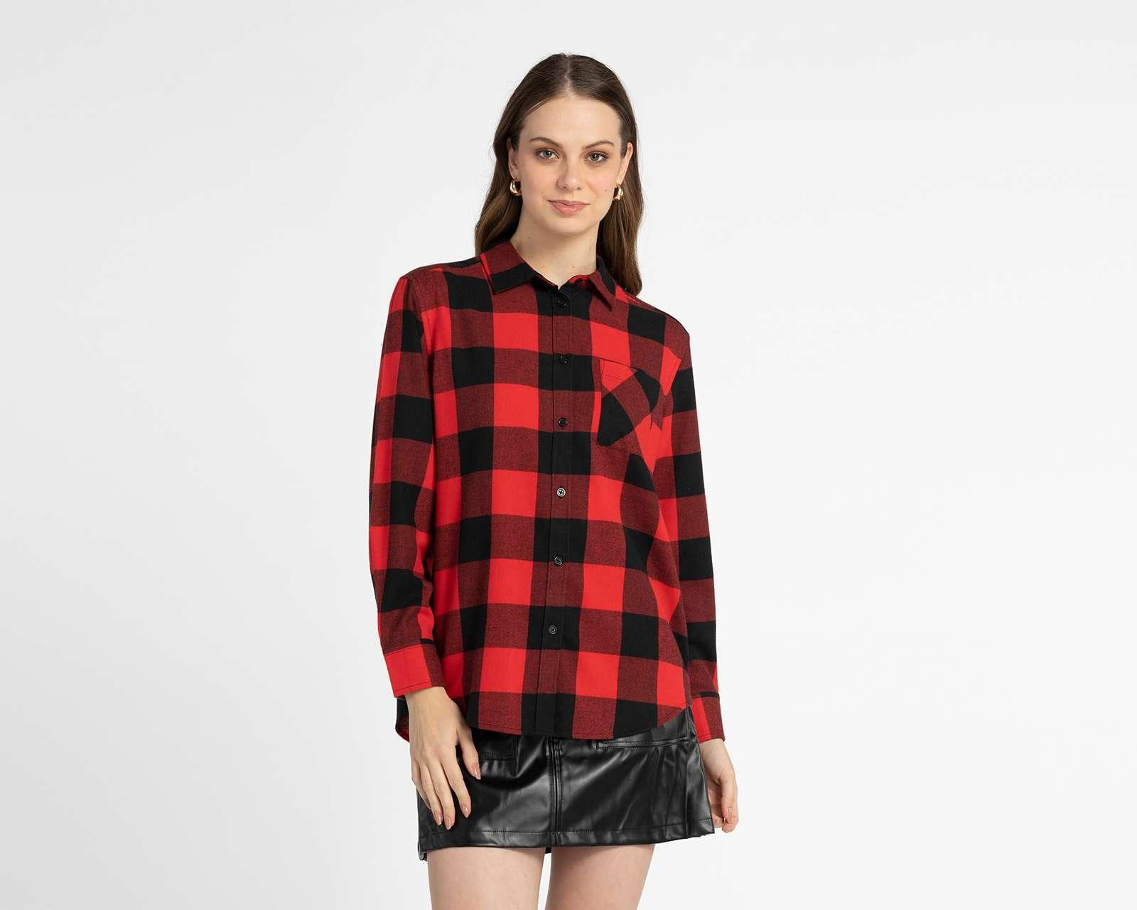 Blusa Thinner Manga Larga con Botones