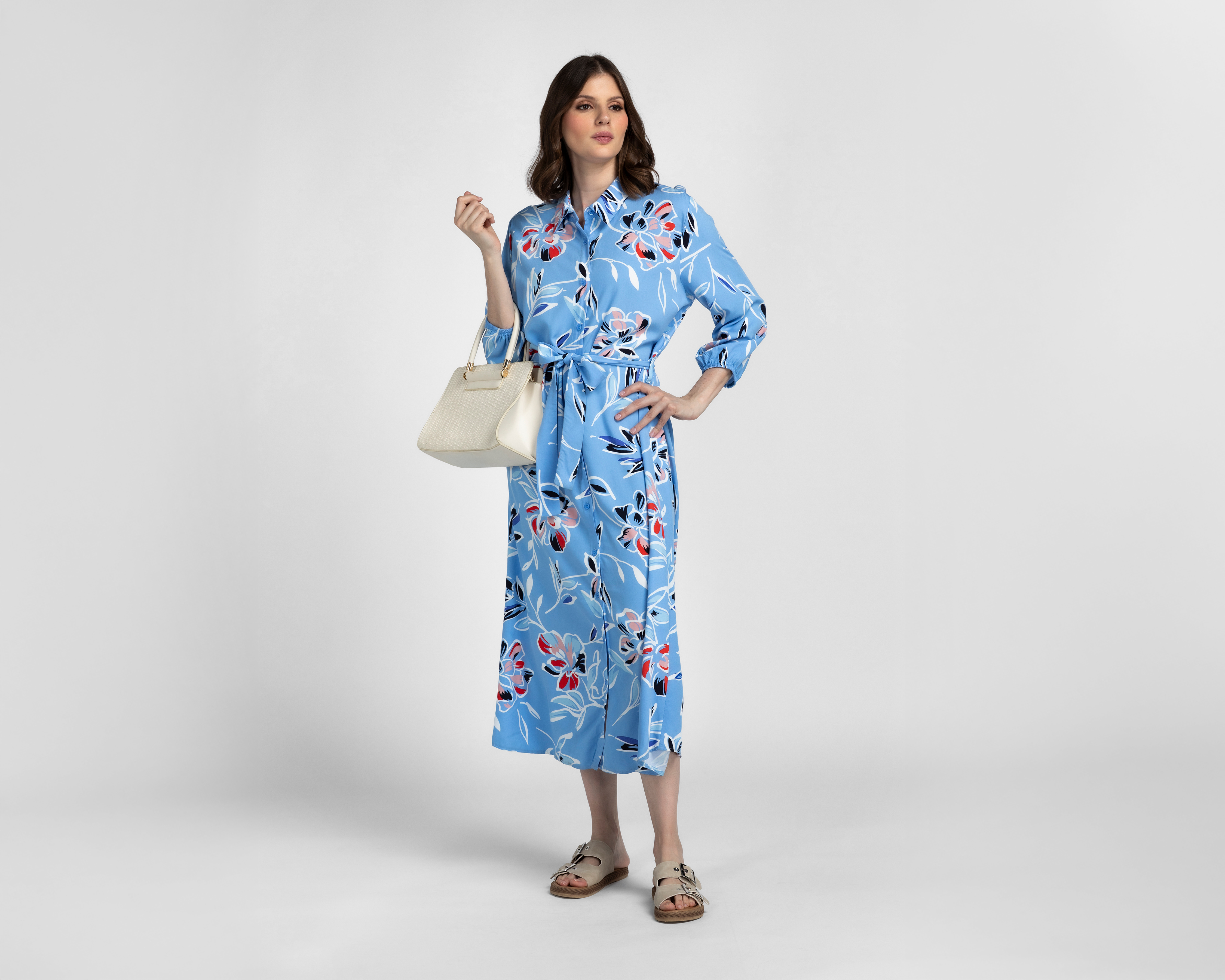 Foto 2 | Foto 2 | Vestido Casual Sahara Midi Azul Floral