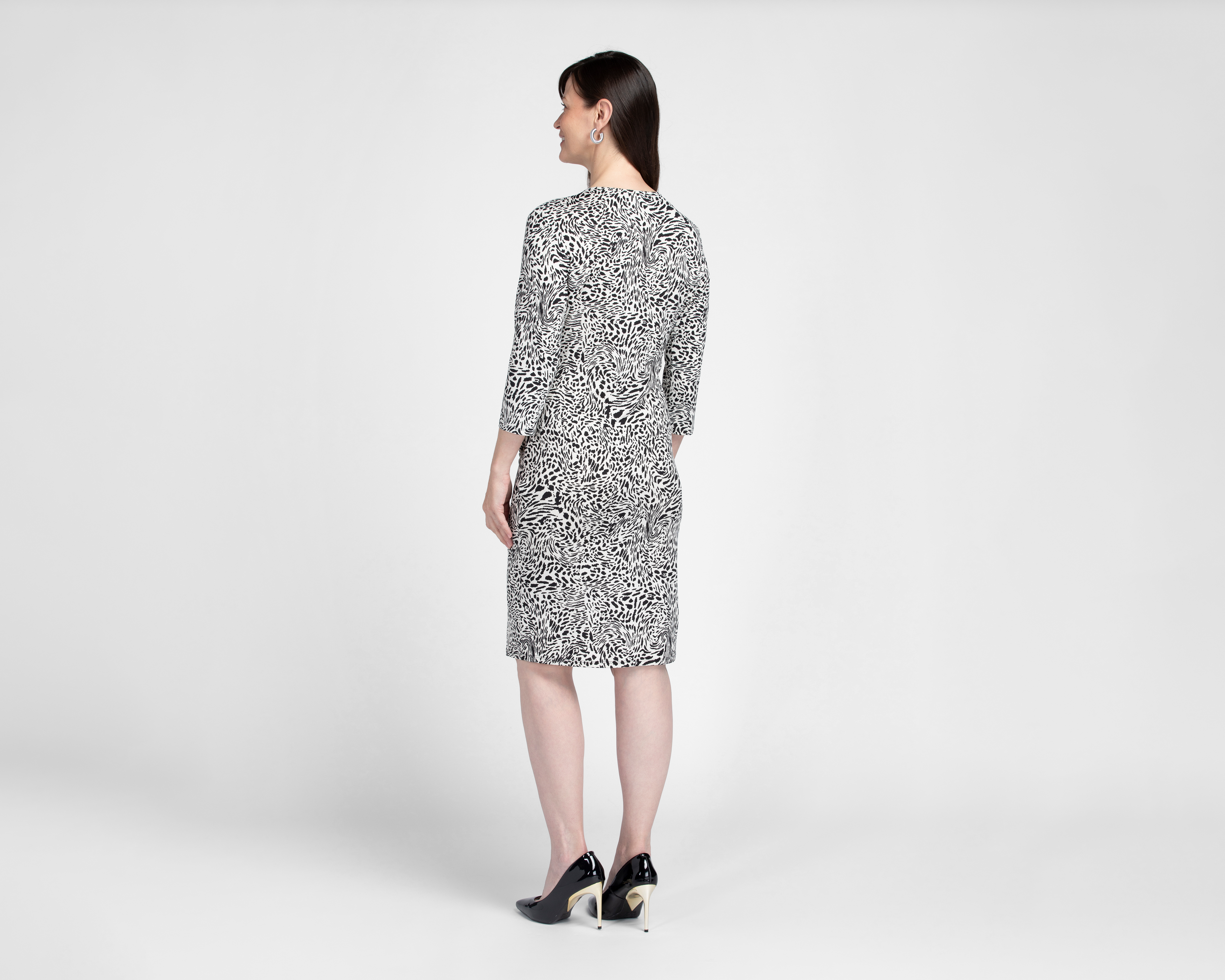 Foto 3 | Foto 3 | Vestido Formal Sahara Cruzado Manga 3/4 Animal Print para Mujer