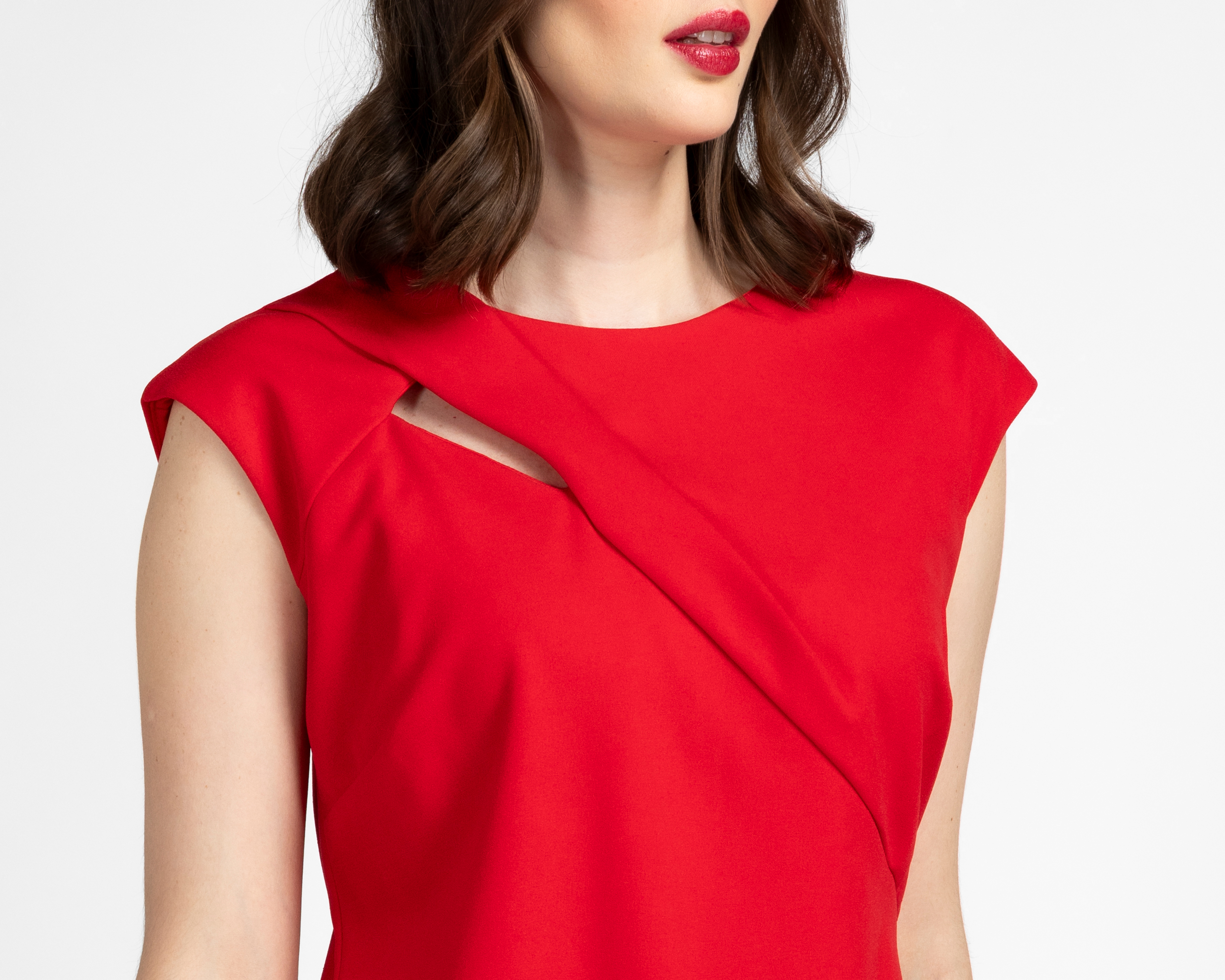 Foto 4 | Foto 4 | Vestido Formal Sahara sin Mangas Rojo