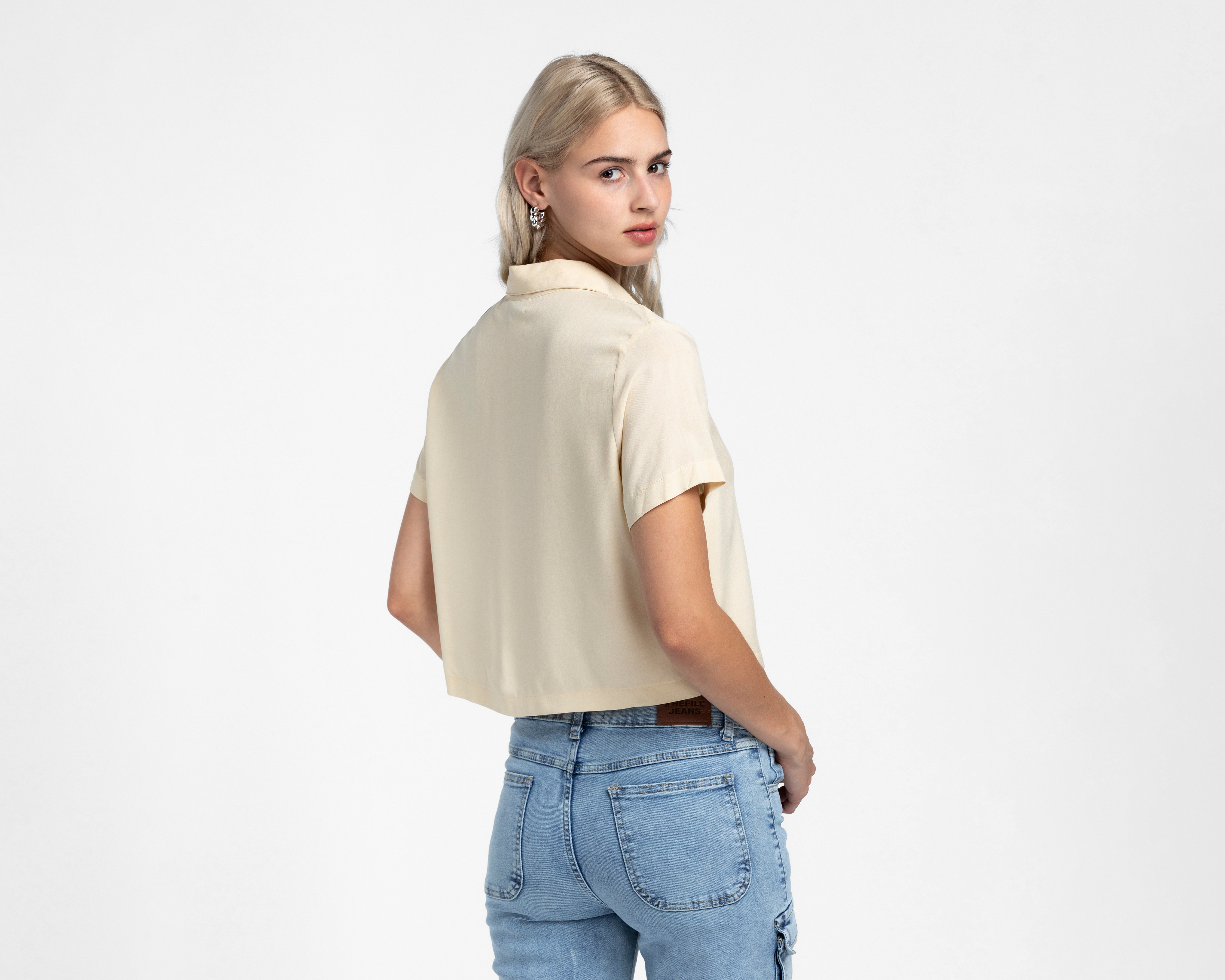 Foto 4 pulgar | Foto 3 | Blusa Beige Refill para Mujer