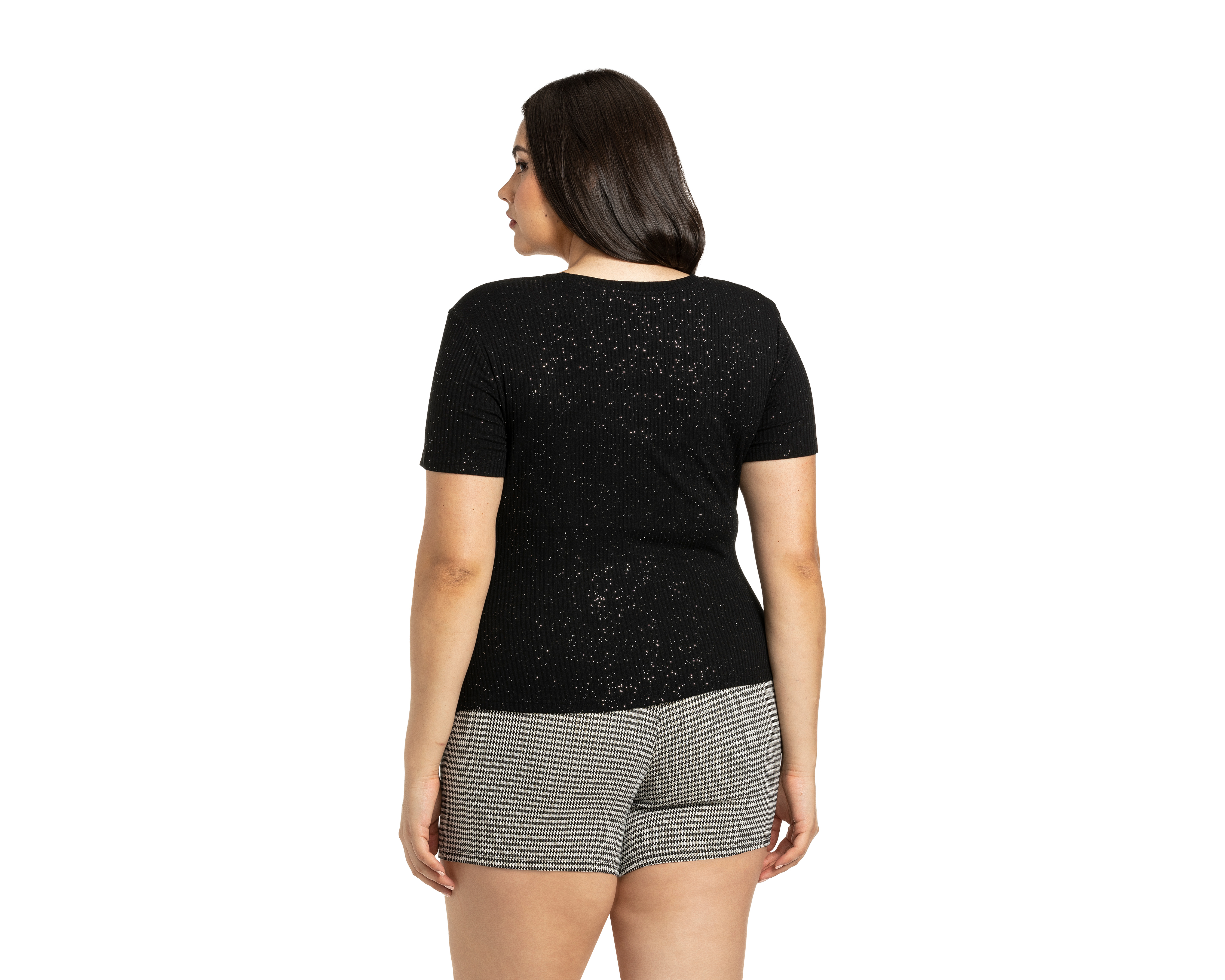 Foto 5 pulgar | Foto 3 | Playera Jennifer Lopez Manga Corta con Brillos