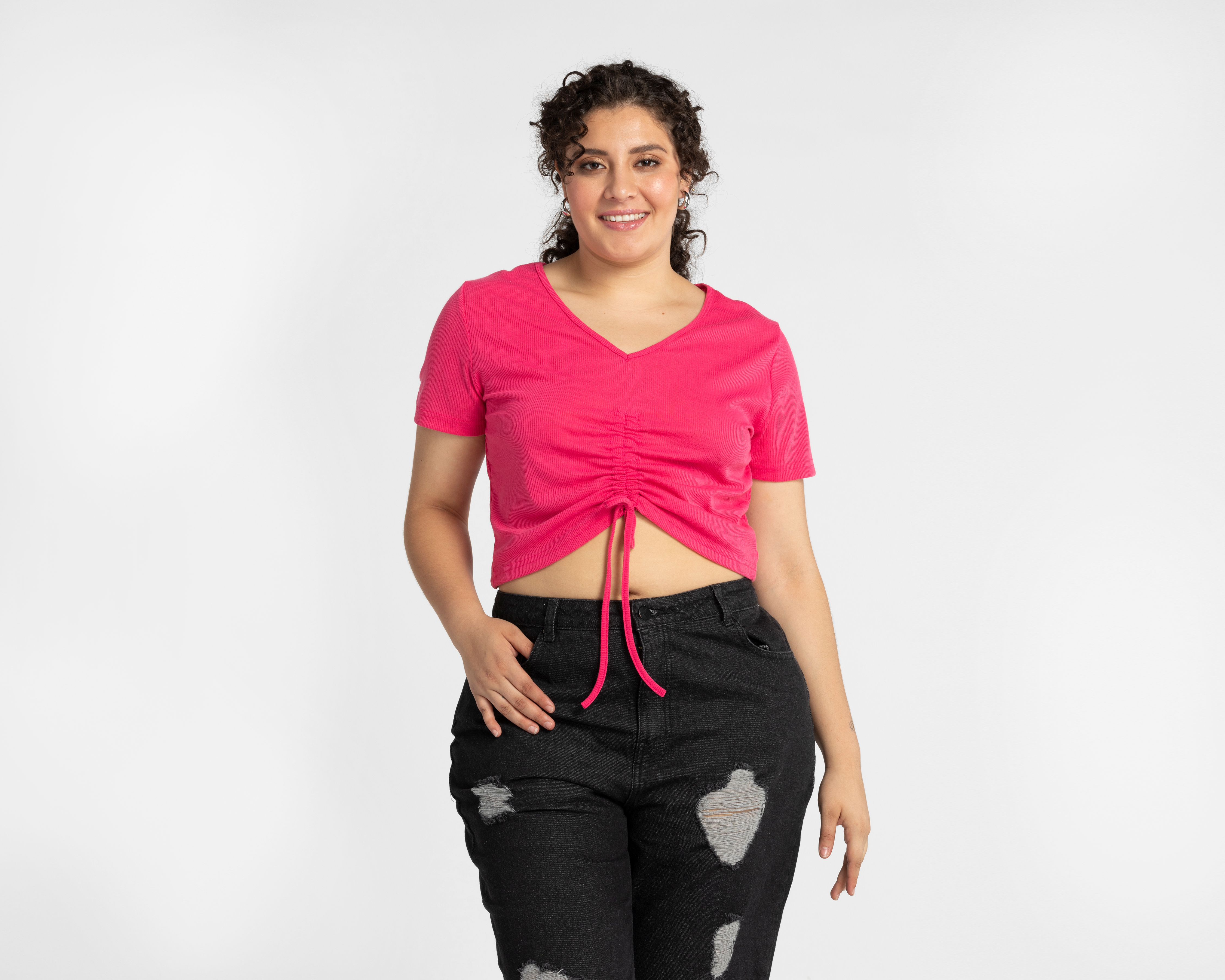 Foto 5 pulgar | Foto 4 | Blusa Thinner Manga Corta con Cuello V