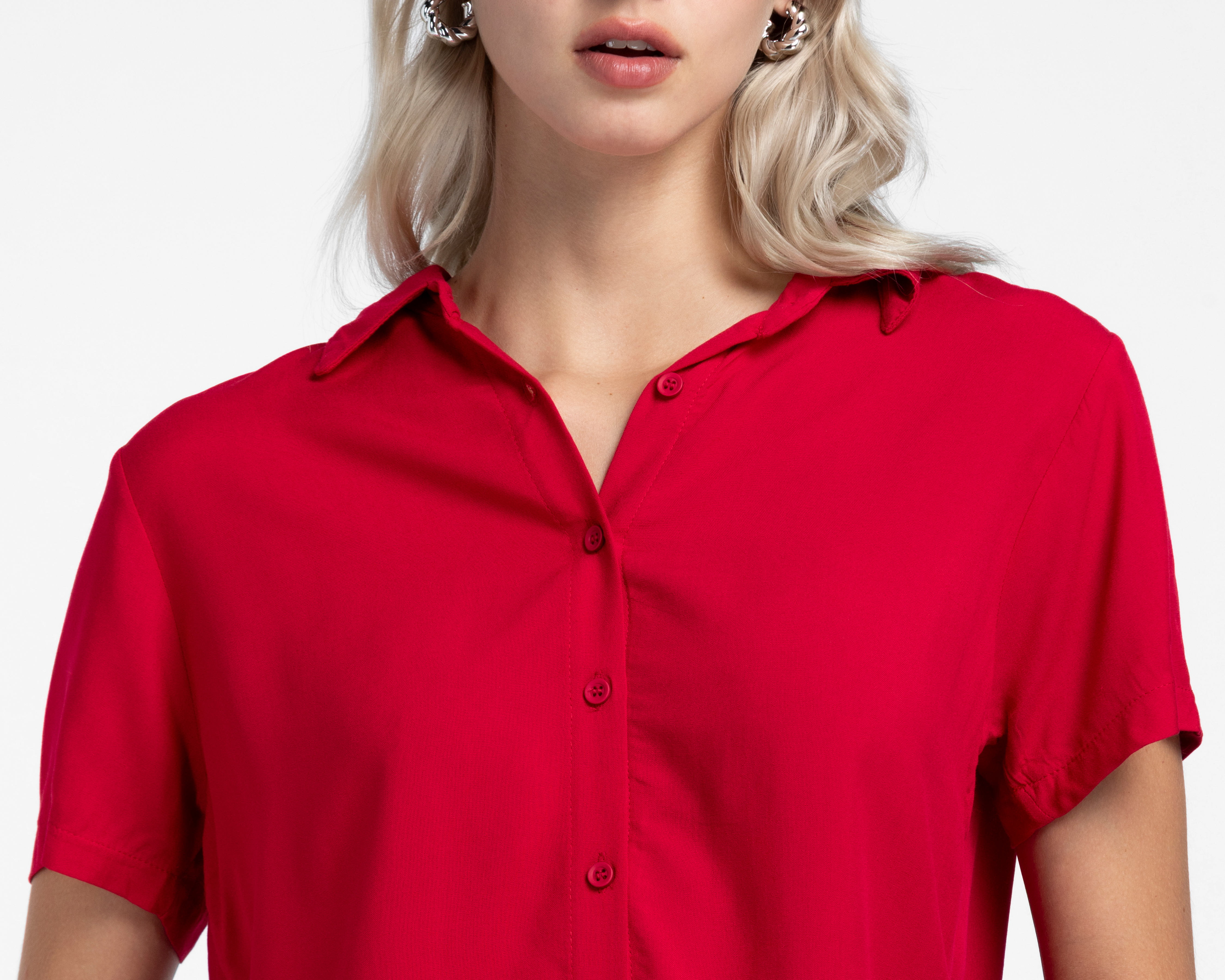 Foto 5 pulgar | Foto 4 | Blusa Roja Refill para Mujer