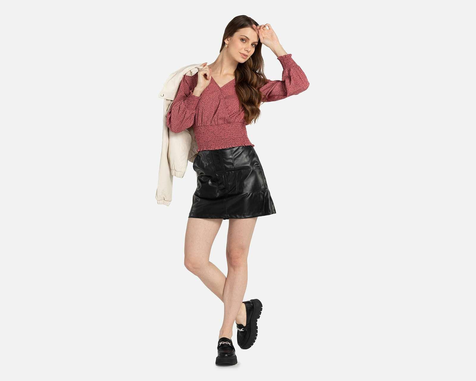 Foto 2 | Foto 2 | Blusa Thinner Manga Larga con Elástico