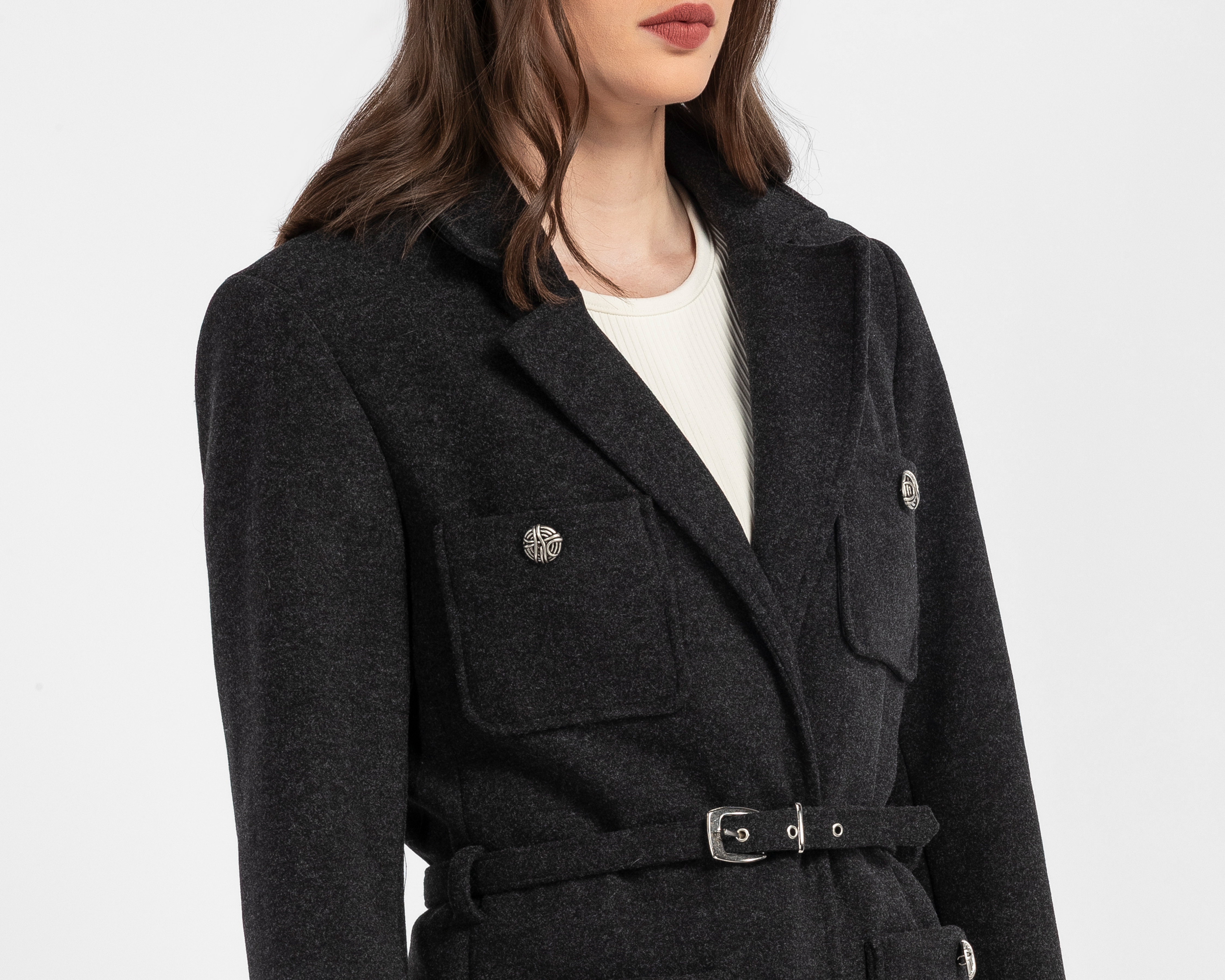 Foto 5 pulgar | Foto 4 | Abrigo con Cinturón Alexis para Mujer