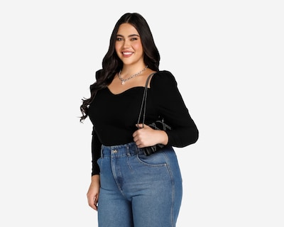 Foto 1 | Foto 1 | Blusa Thinner Manga Larga Negra