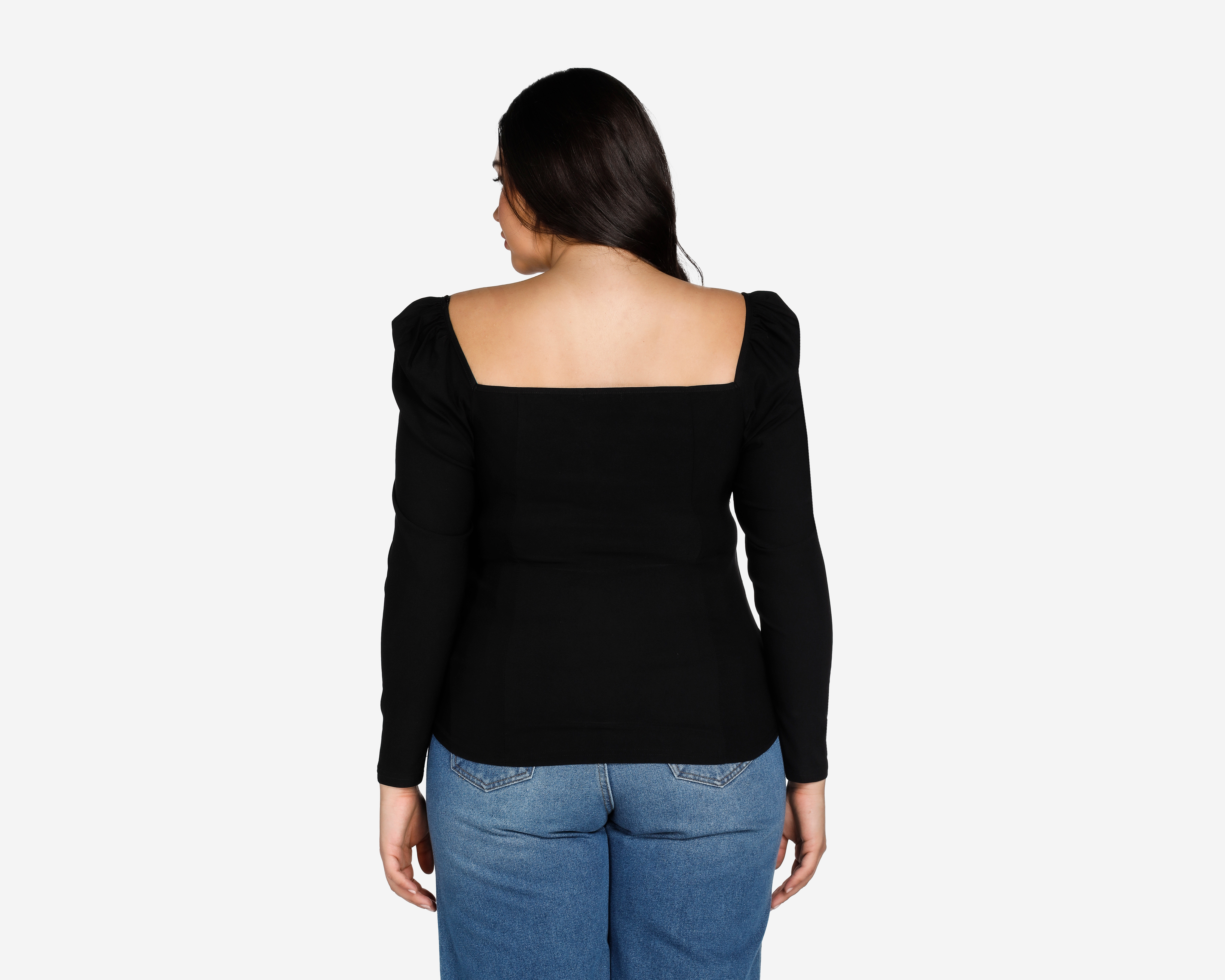 Foto 4 pulgar | Foto 3 | Blusa Thinner Manga Larga Negra