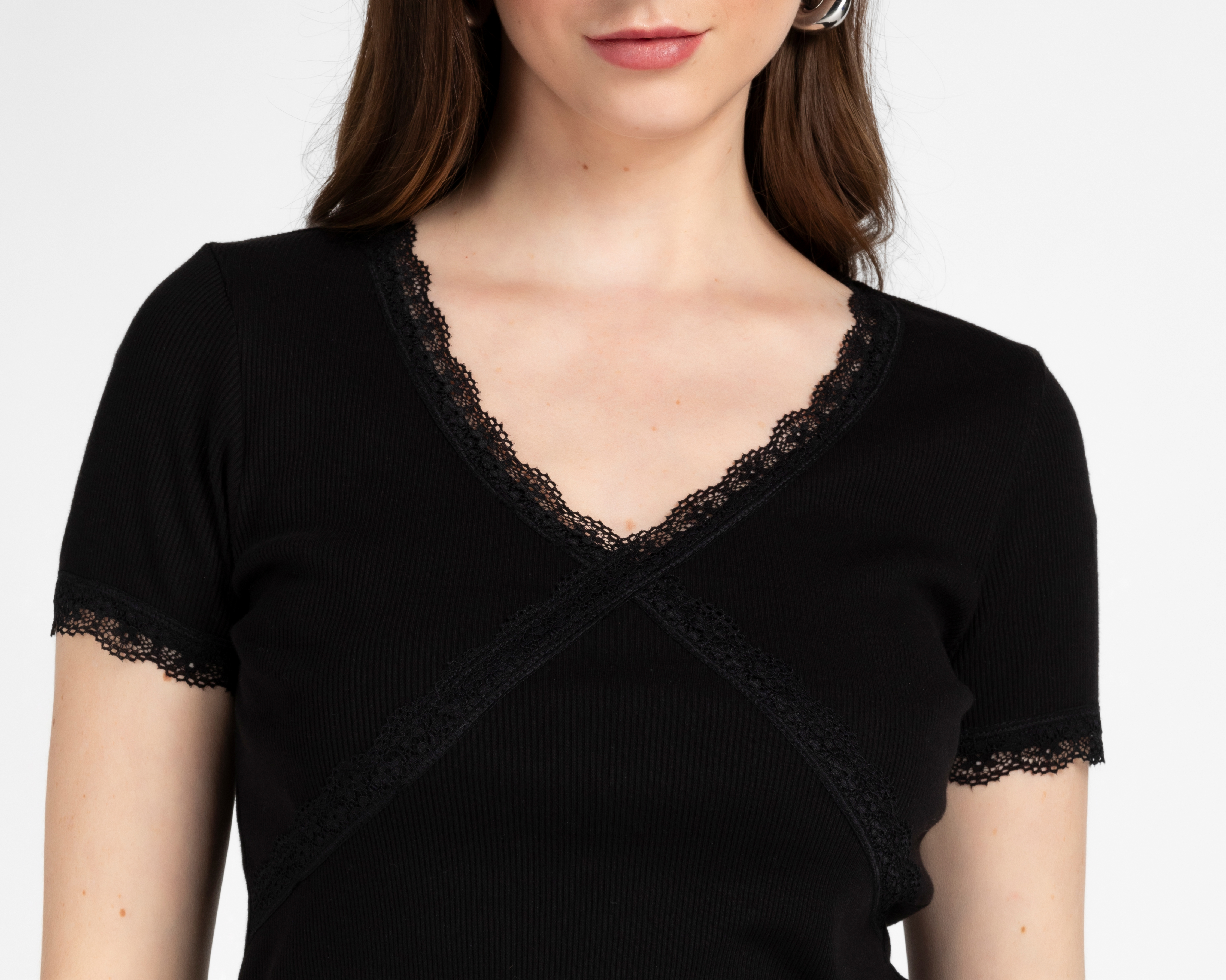 Foto 5 pulgar | Foto 4 | Playera Sahara con Encaje para Mujer