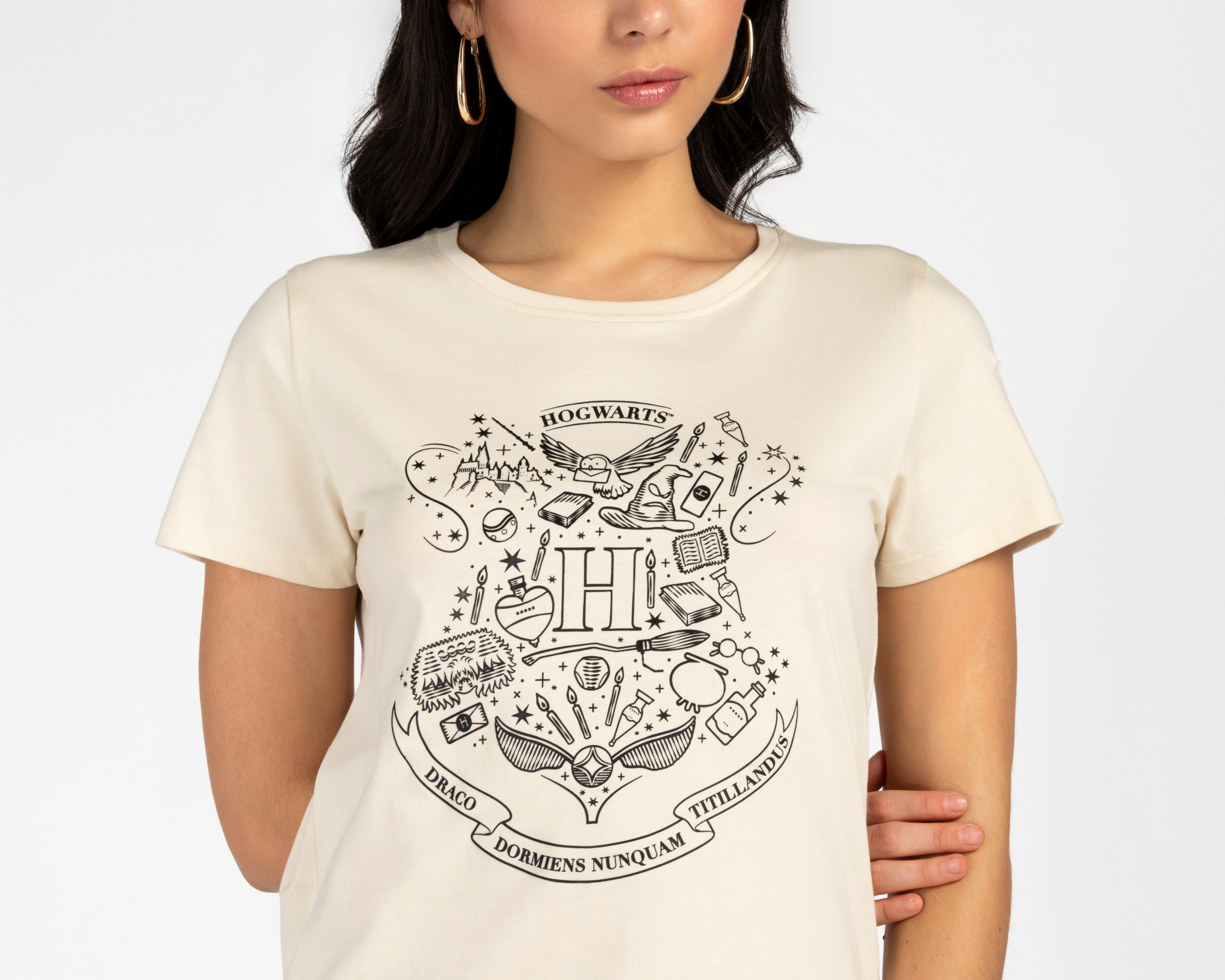 Foto 4 pulgar | Foto 3 | Playera Harry Potter Manga Corta para Mujer
