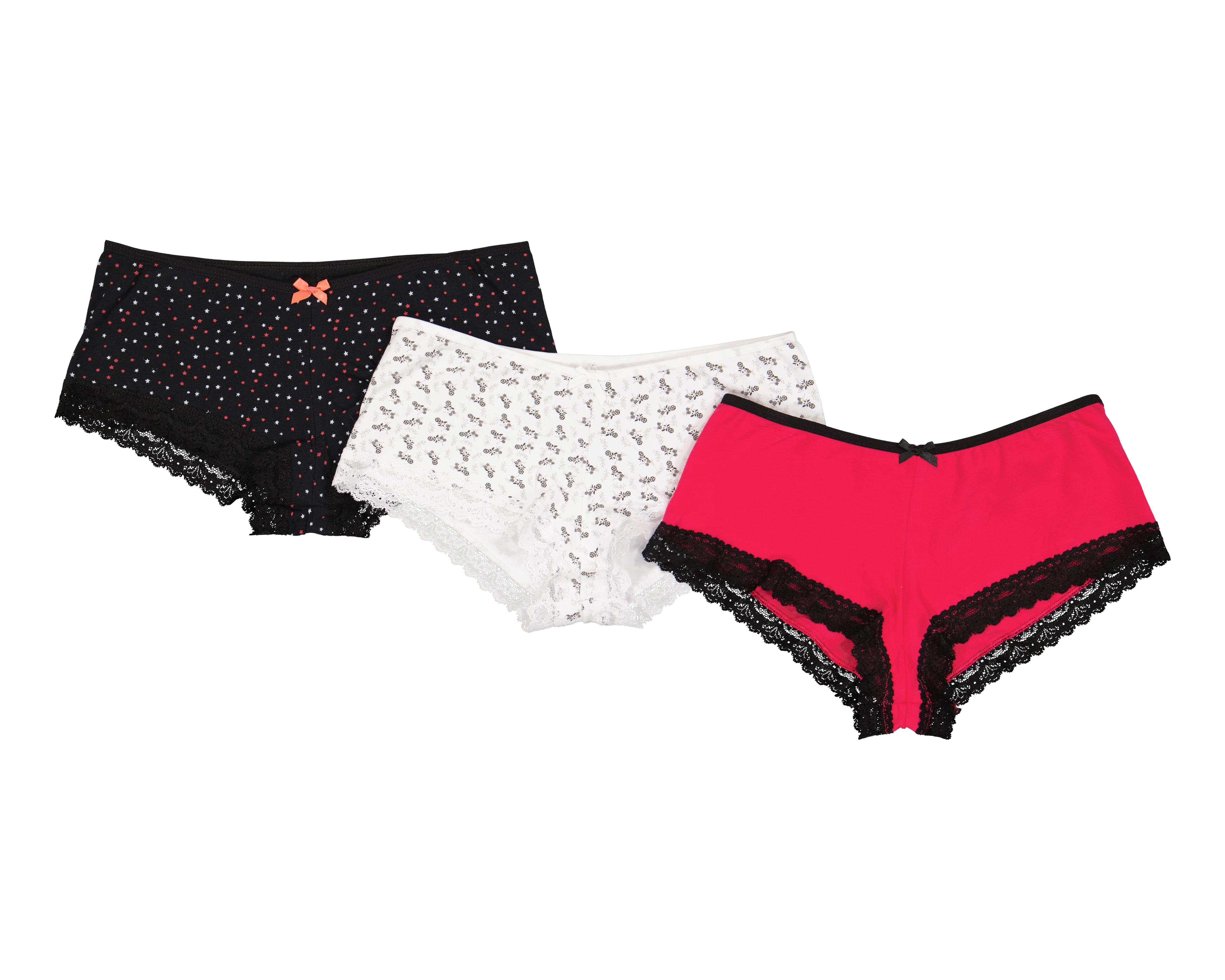 Bóxer con Encaje Emociones para Mujer 3 Piezas